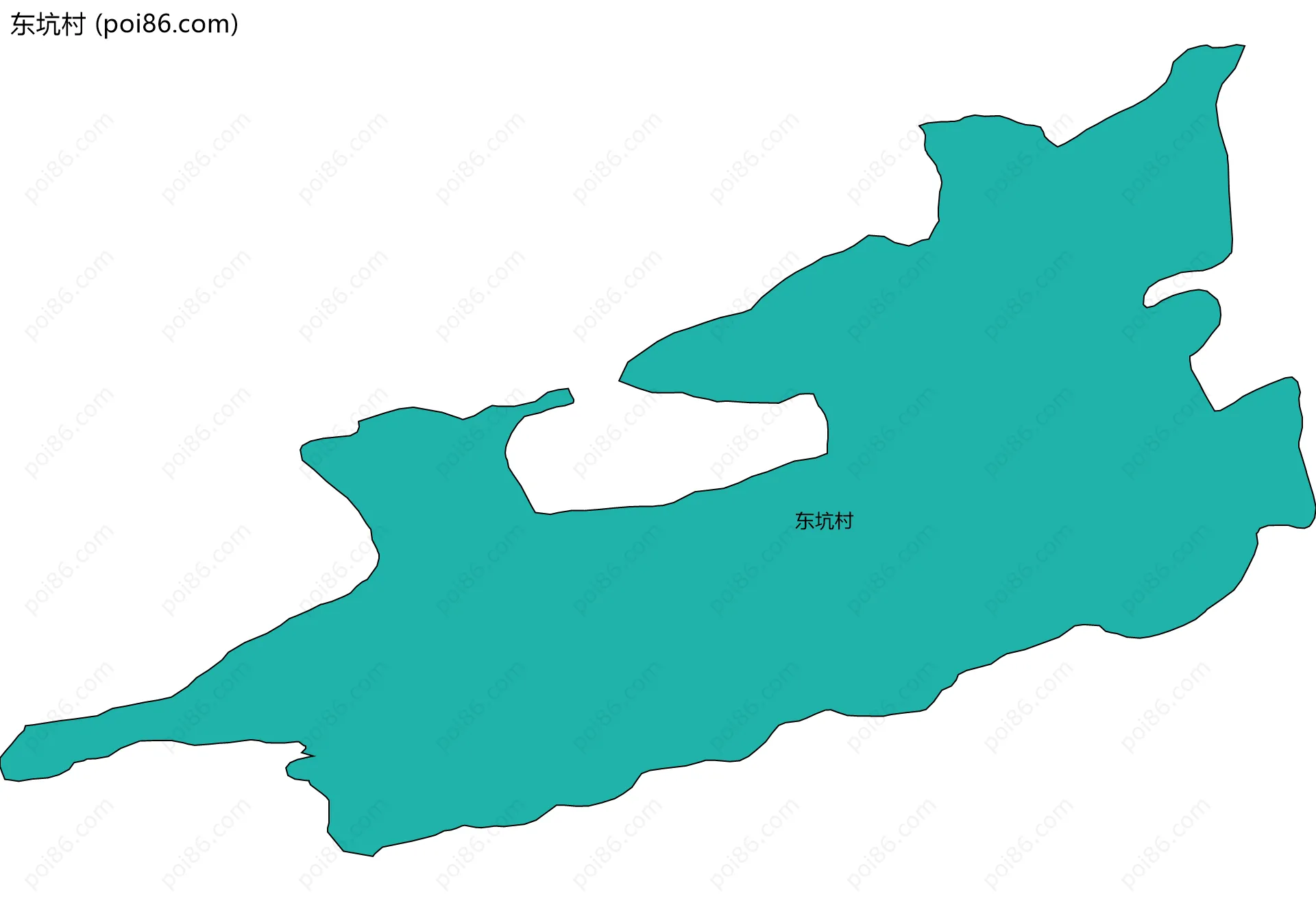 东坑村边界地图