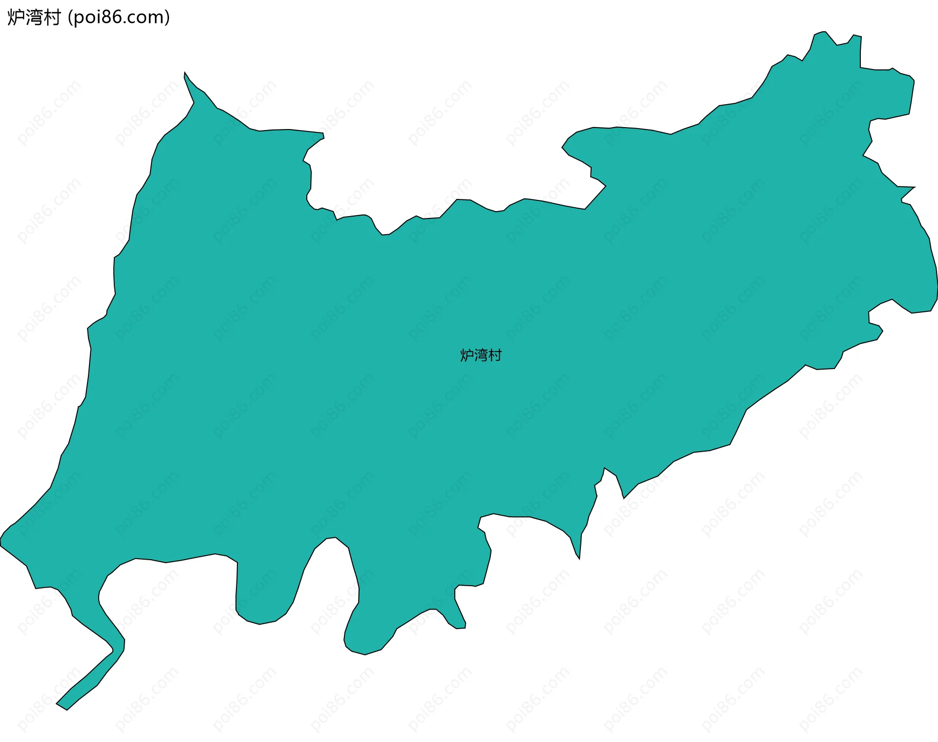 炉湾村边界地图