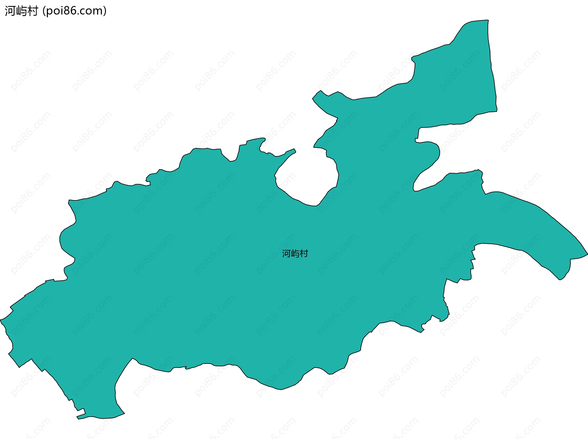 河屿村边界地图