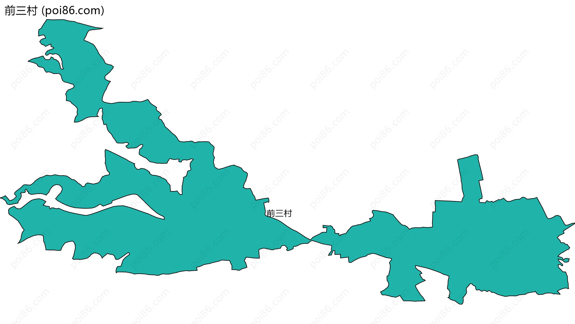 前三村边界地图