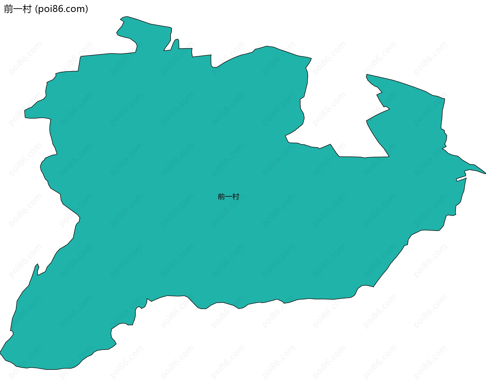 前一村边界地图