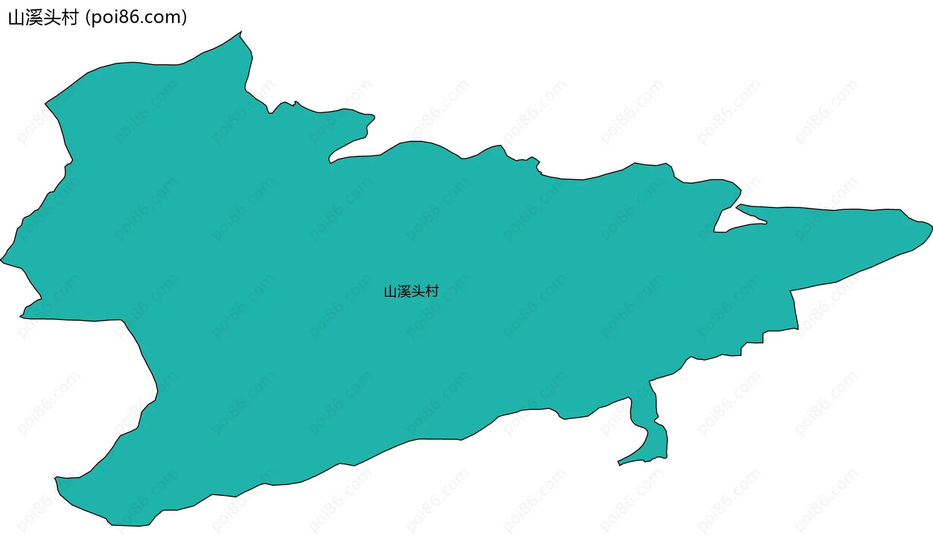 山溪头村边界地图