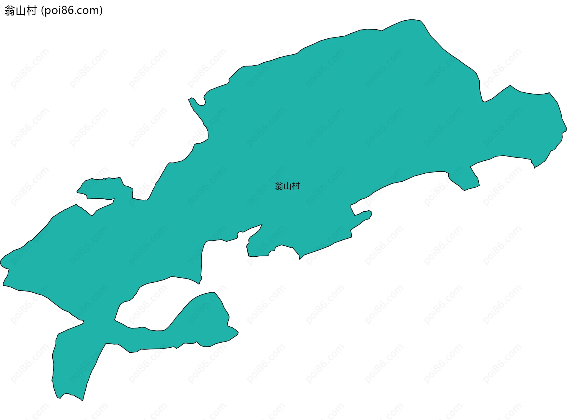 翁山村边界地图