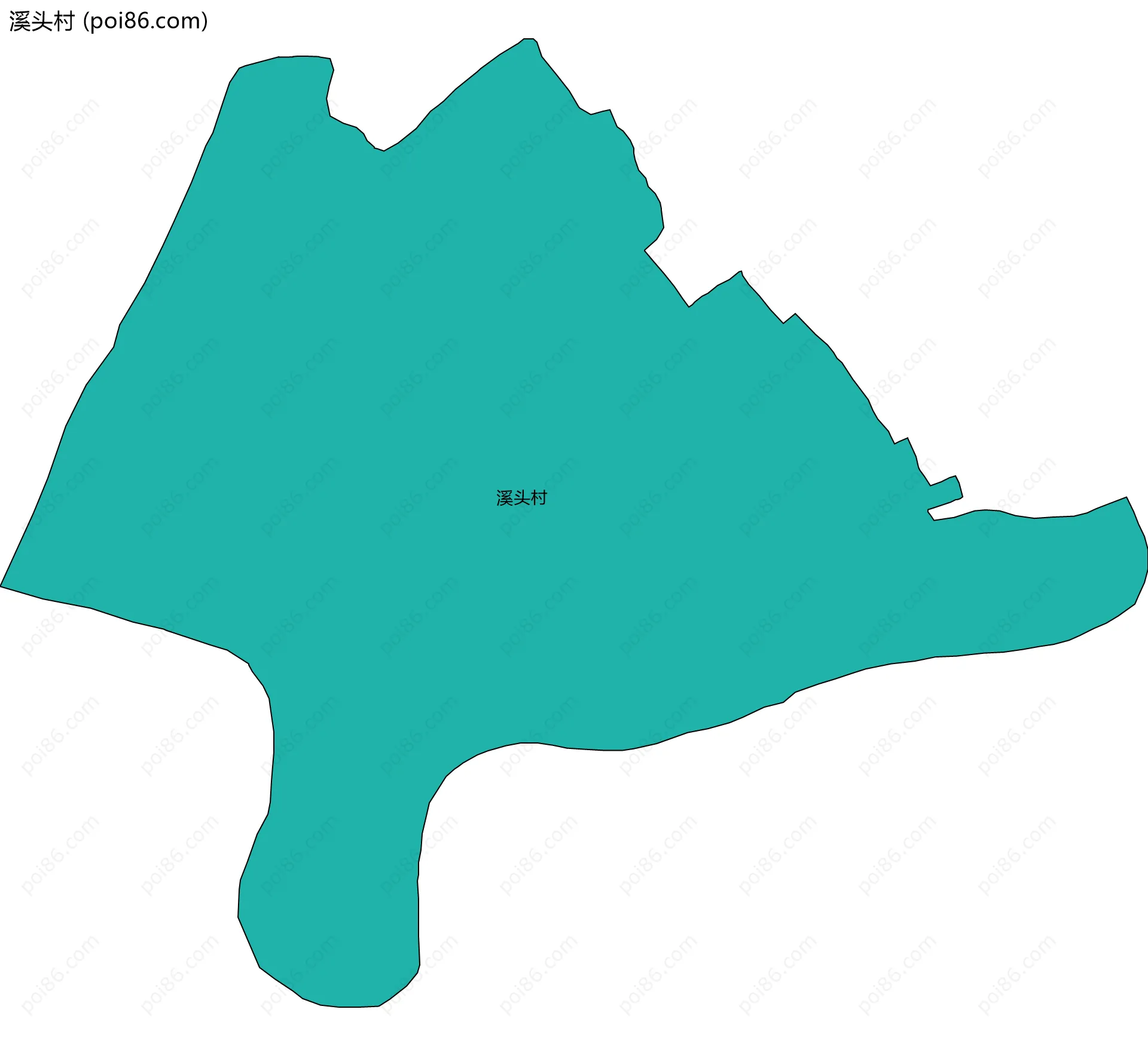 溪头村边界地图