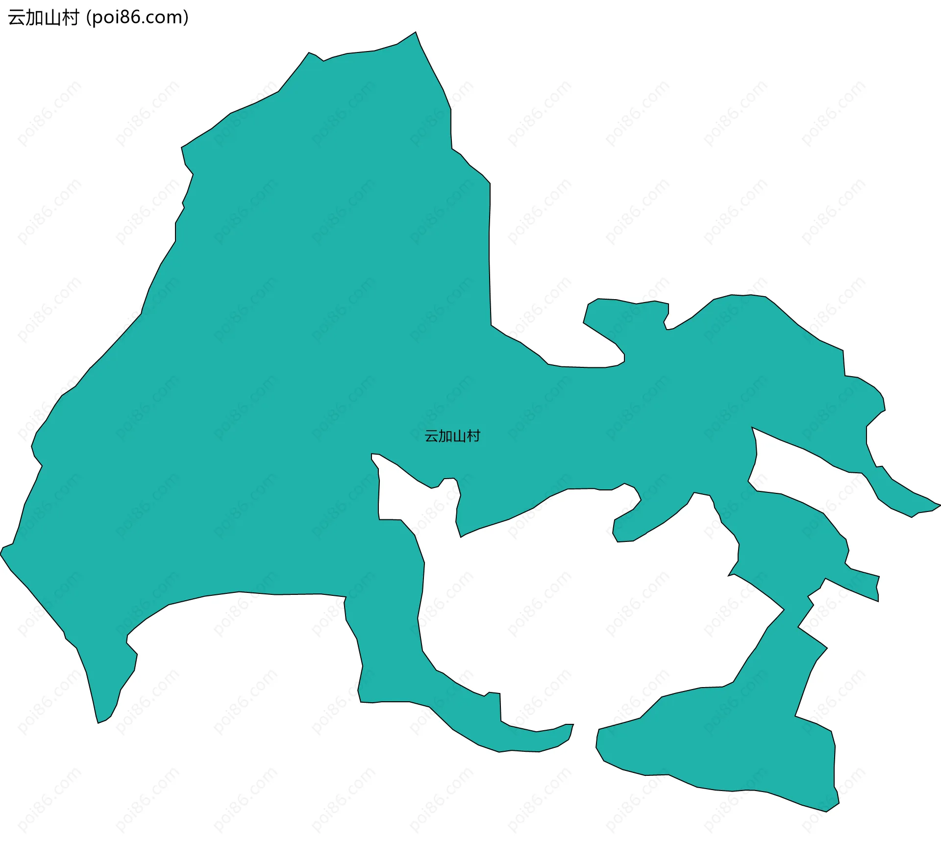 云加山村边界地图