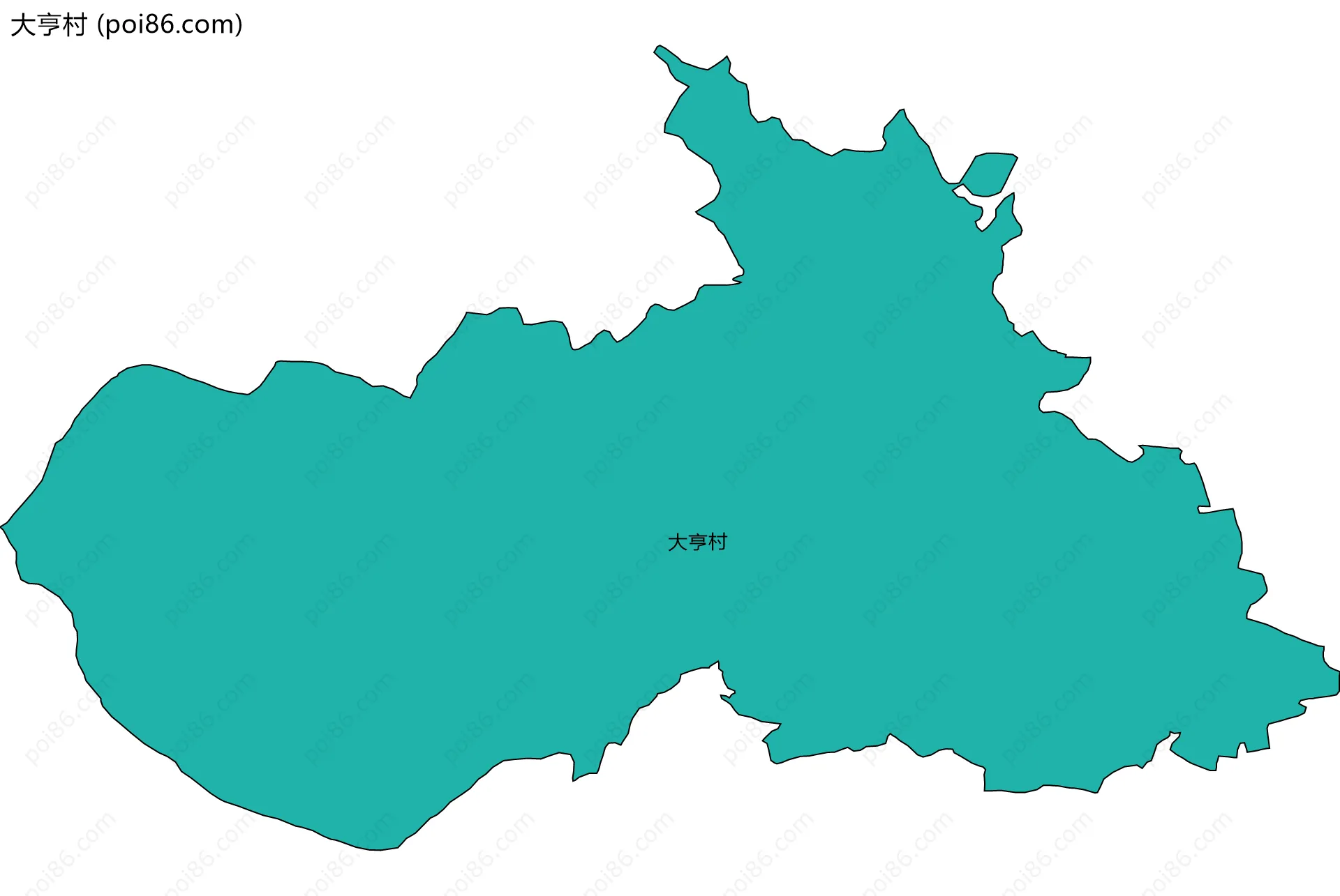 大亨村边界地图