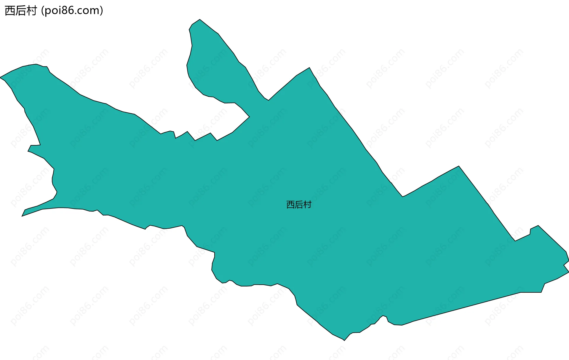 西后村边界地图