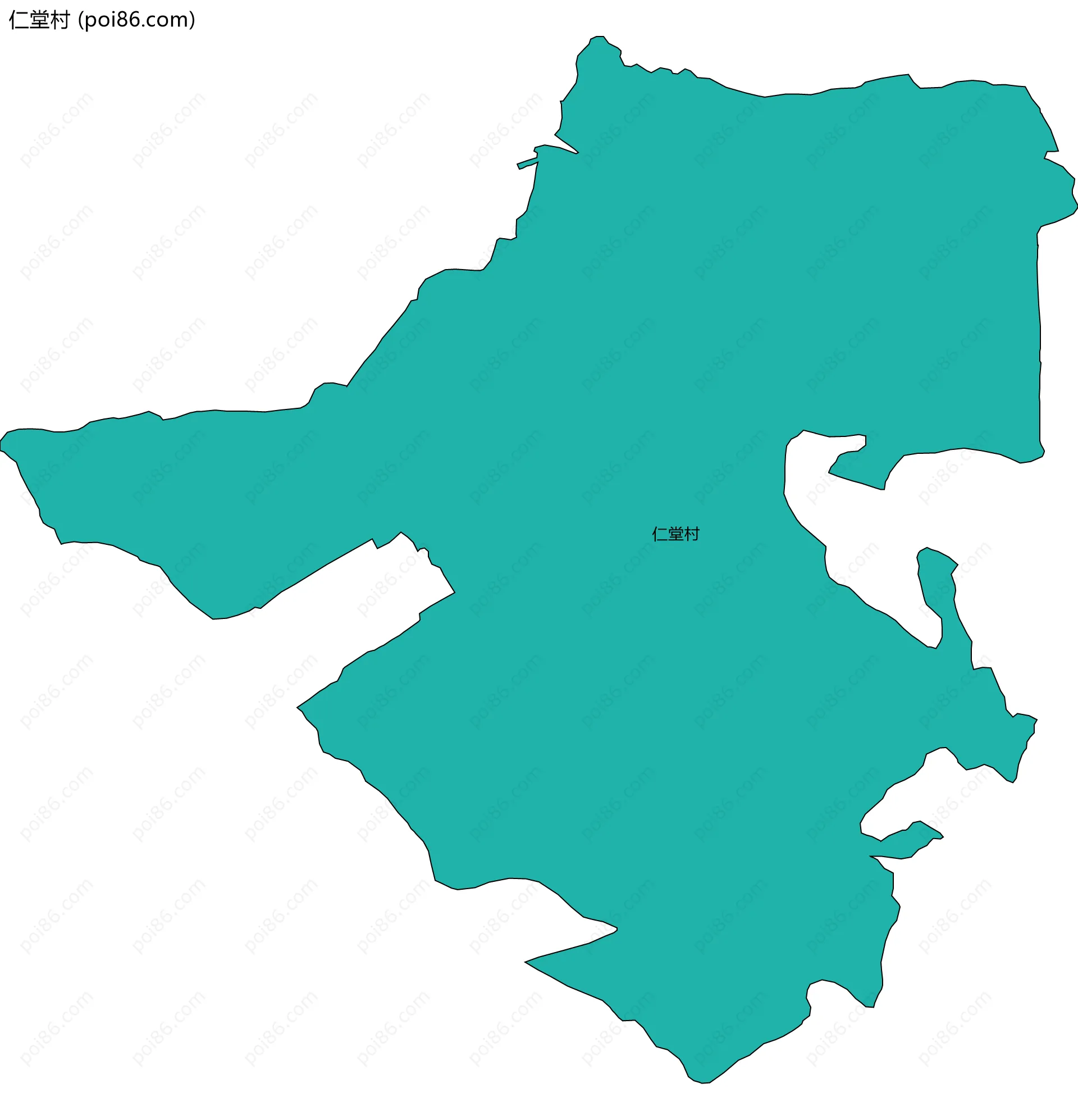 仁堂村边界地图
