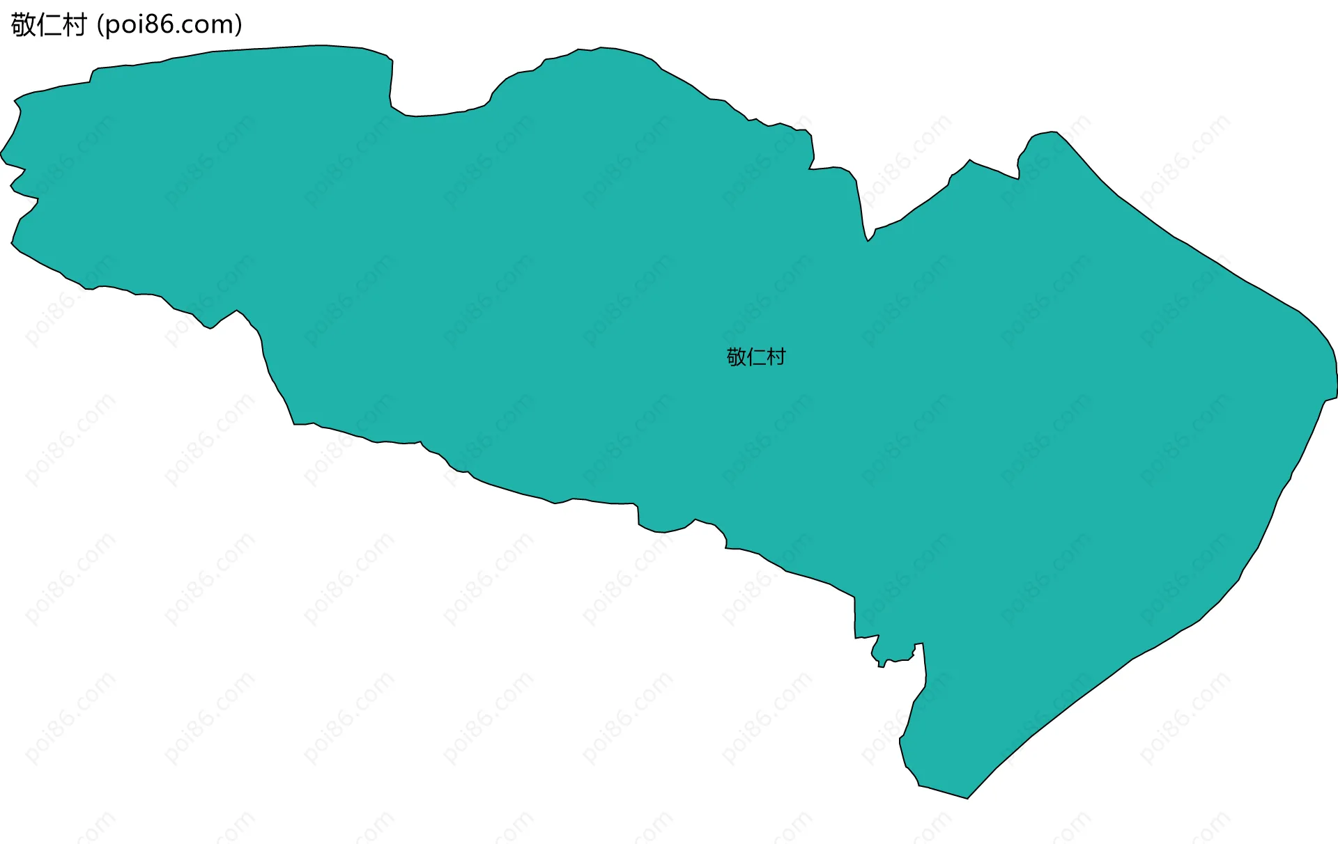 敬仁村边界地图