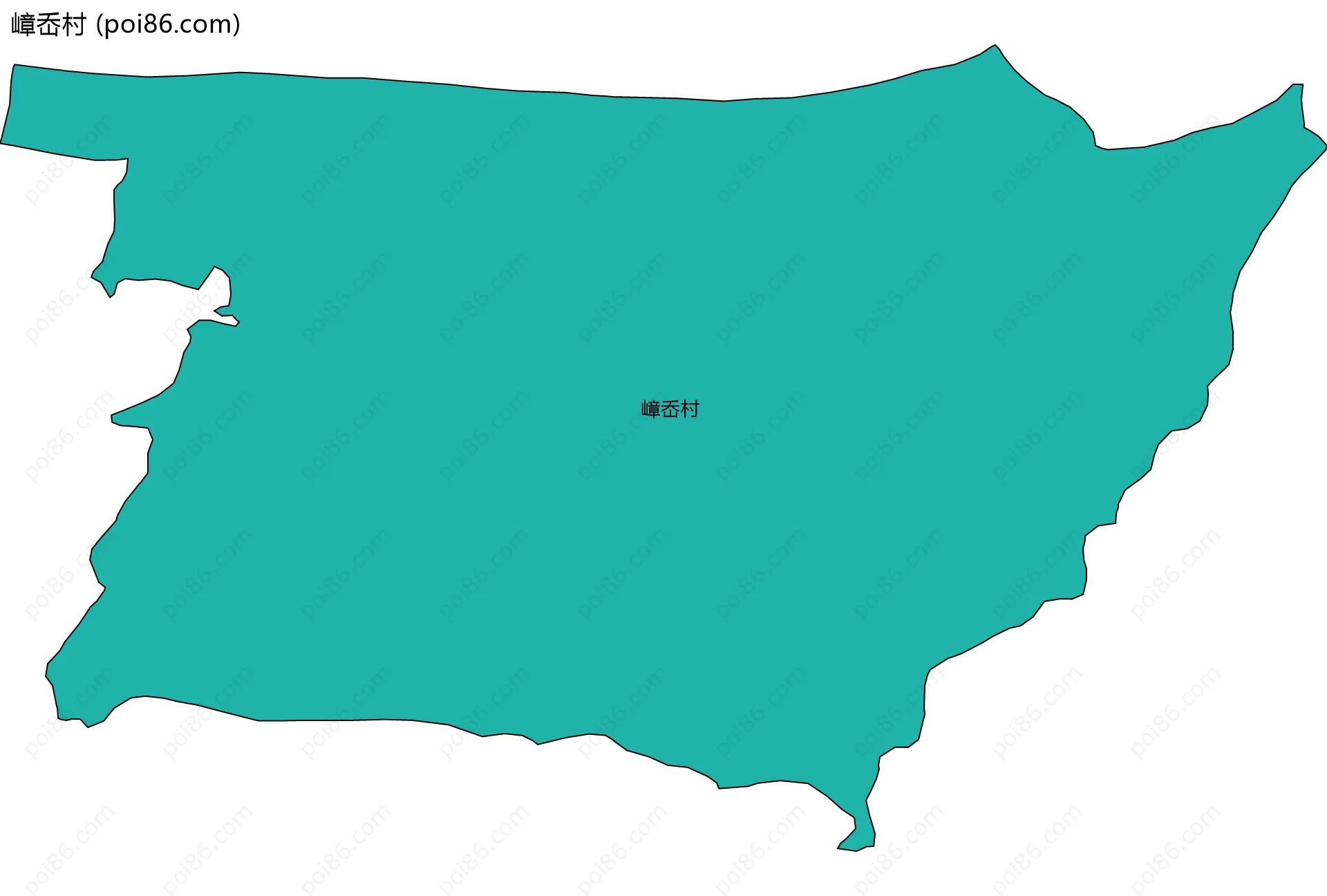 嶂岙村边界地图