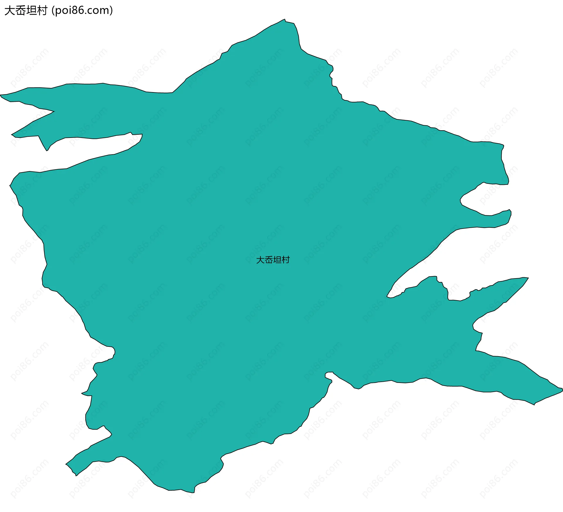 大岙坦村边界地图