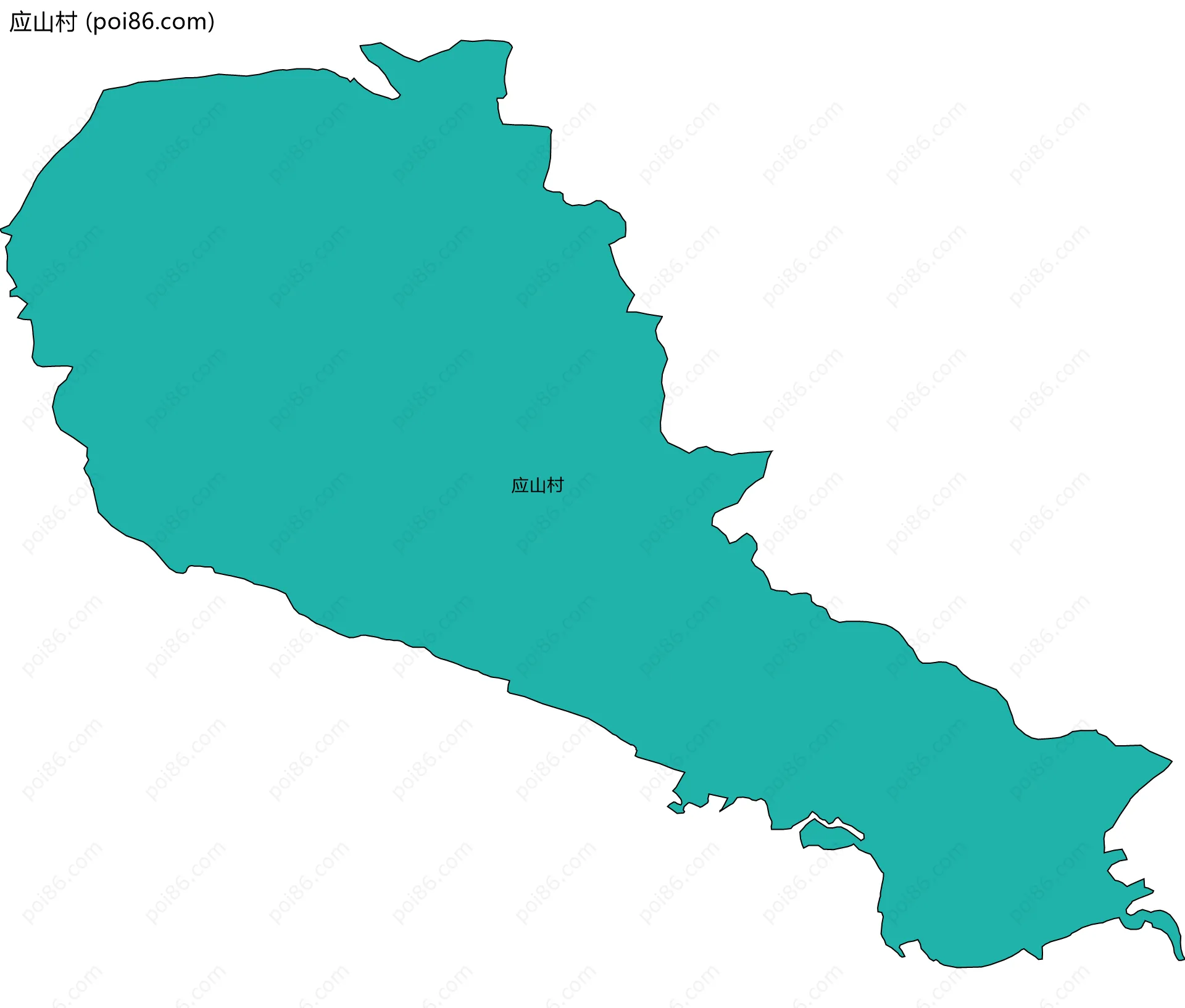 应山村边界地图