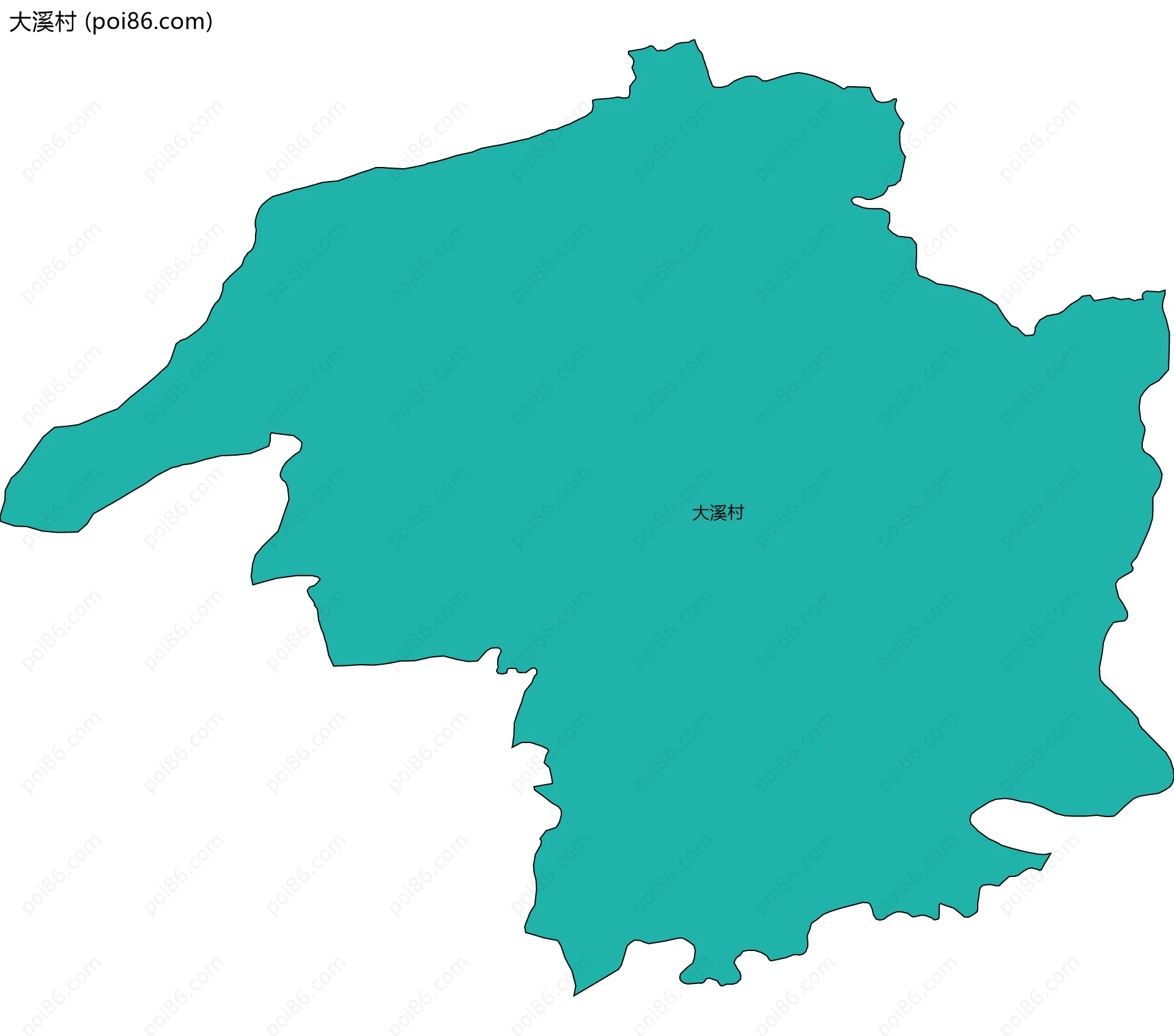 大溪村边界地图