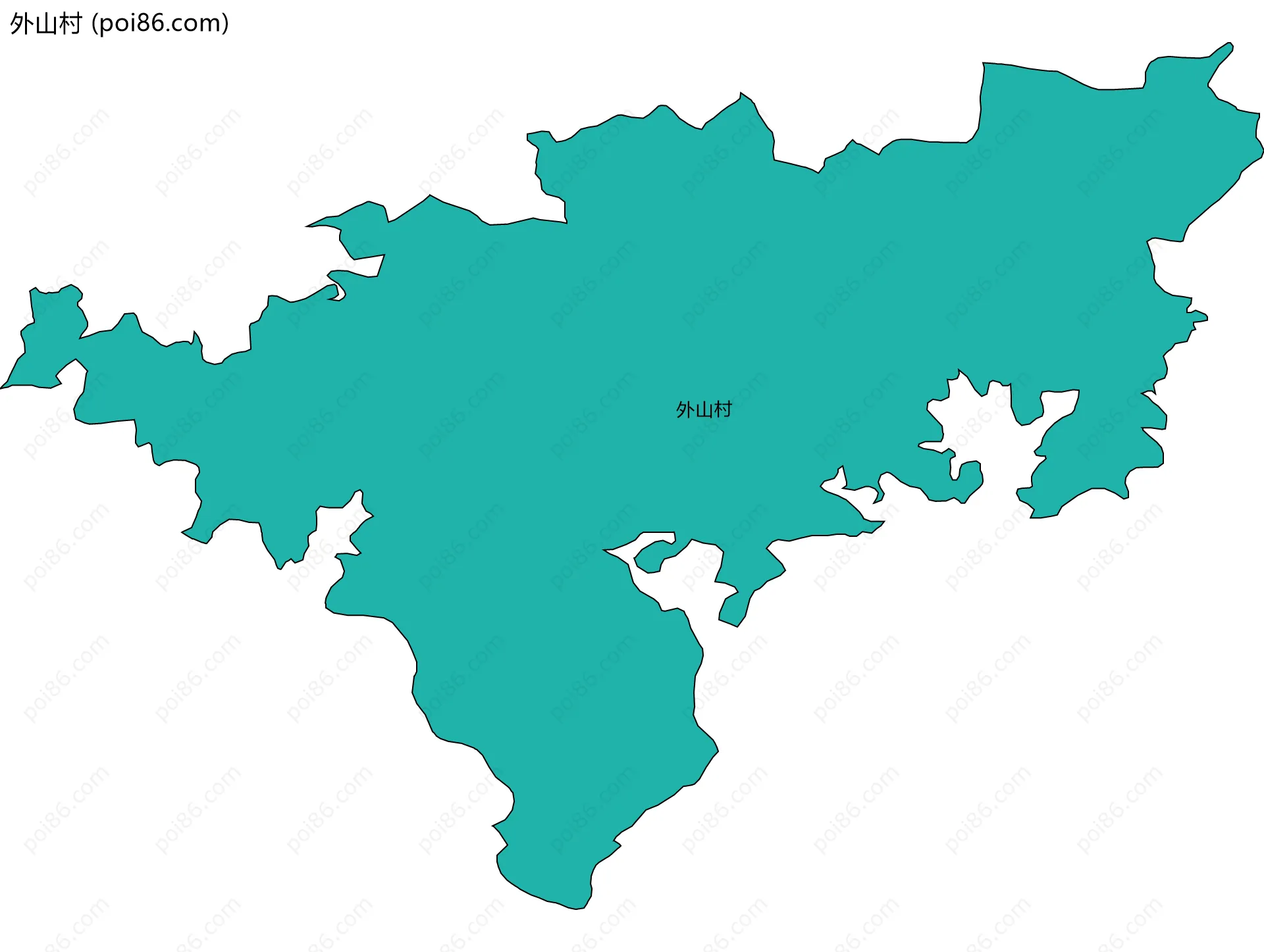 外山村边界地图