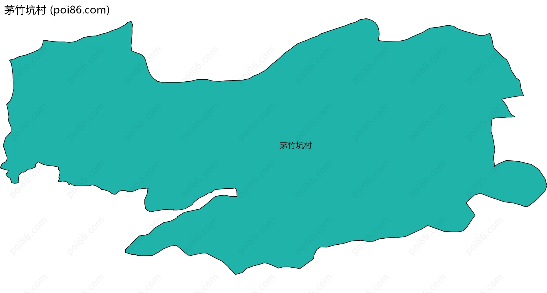 茅竹坑村边界地图