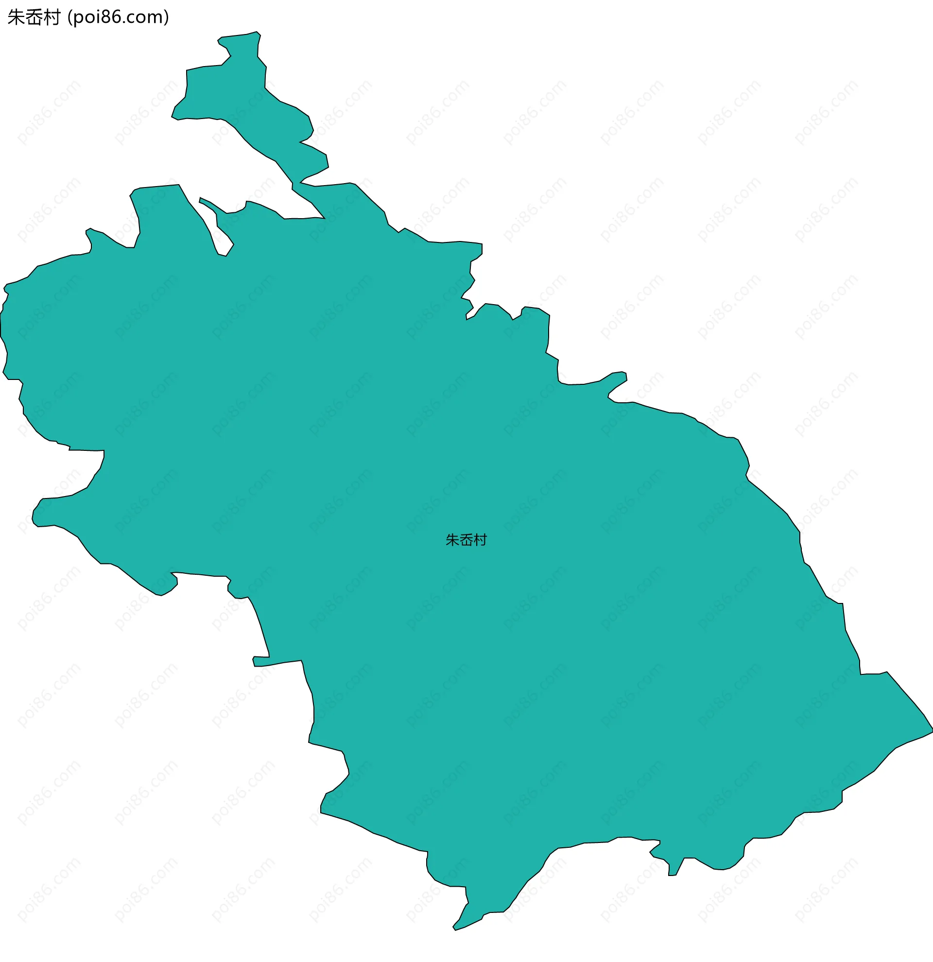 朱岙村边界地图