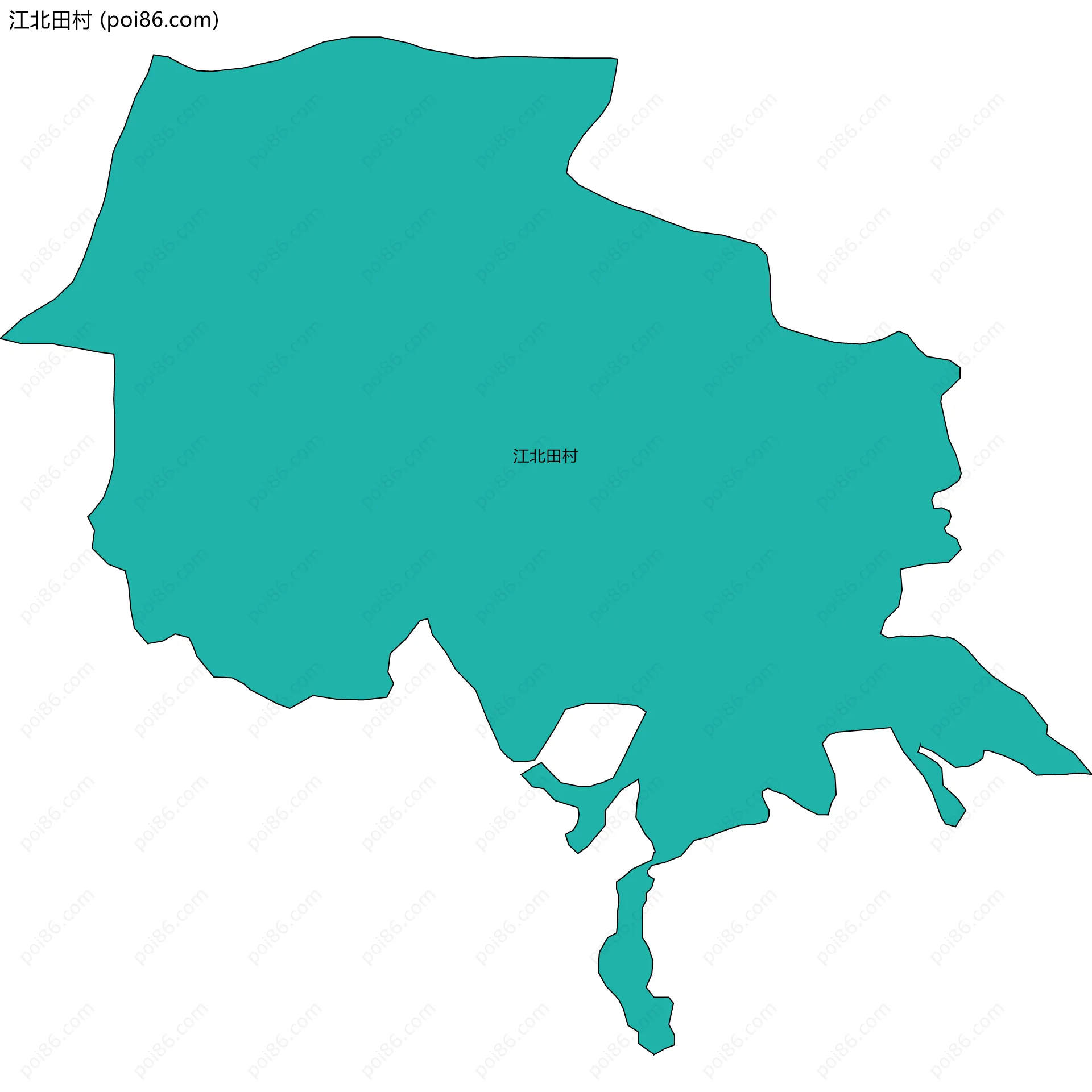 江北田村边界地图