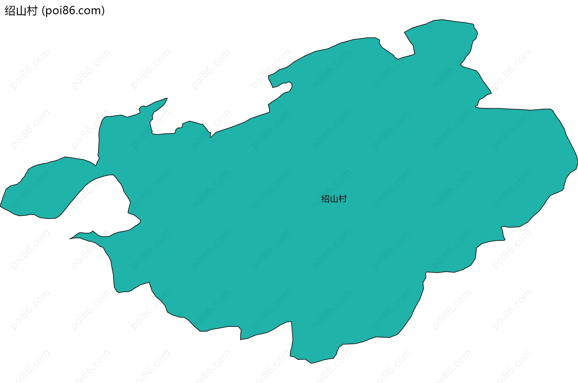 绍山村边界地图