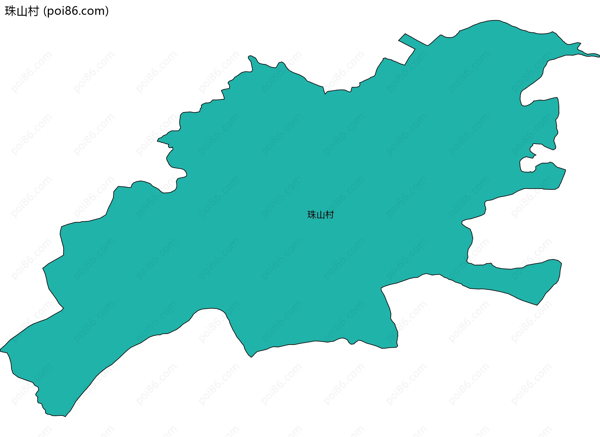 珠山村边界地图
