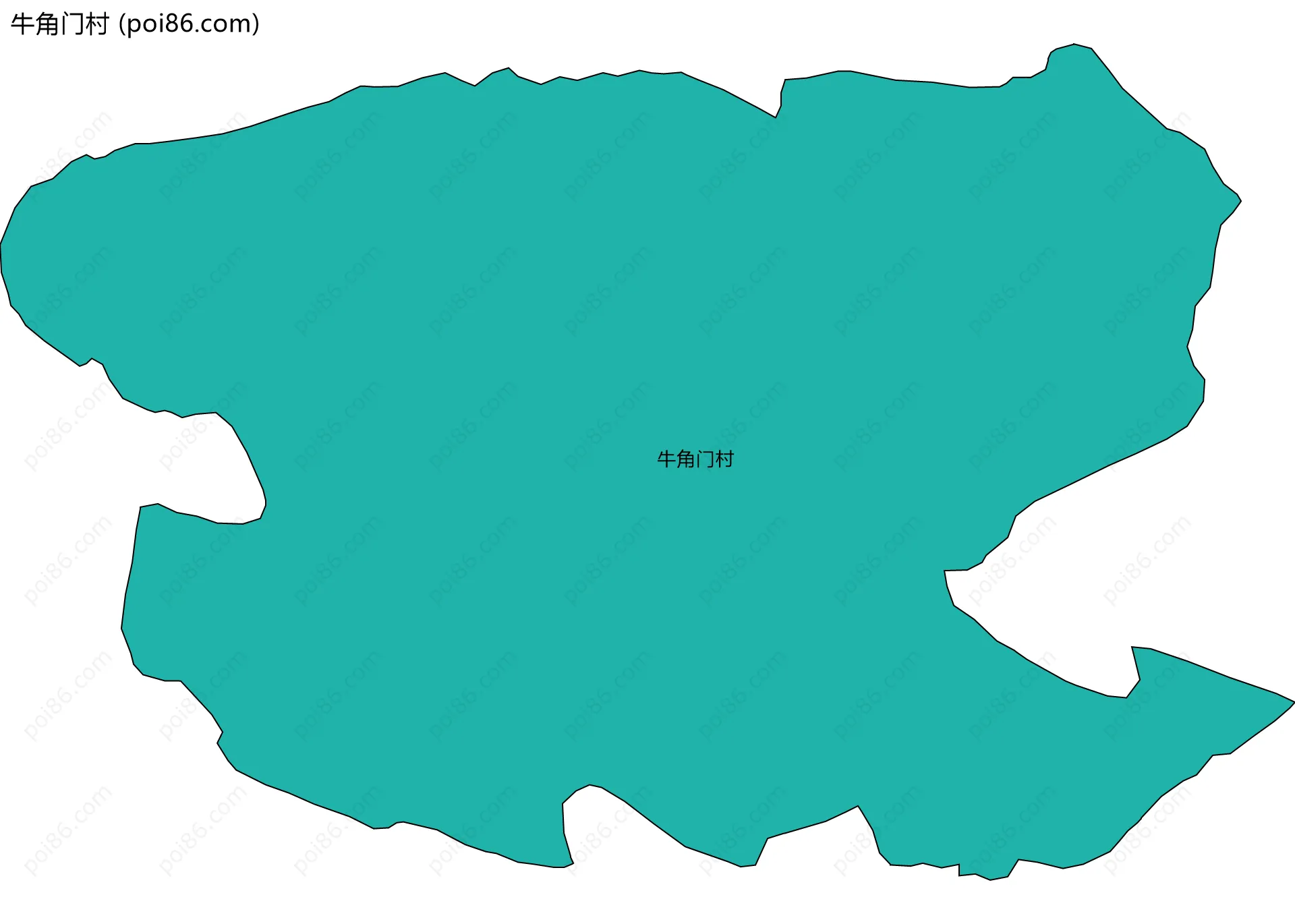 牛角门村边界地图