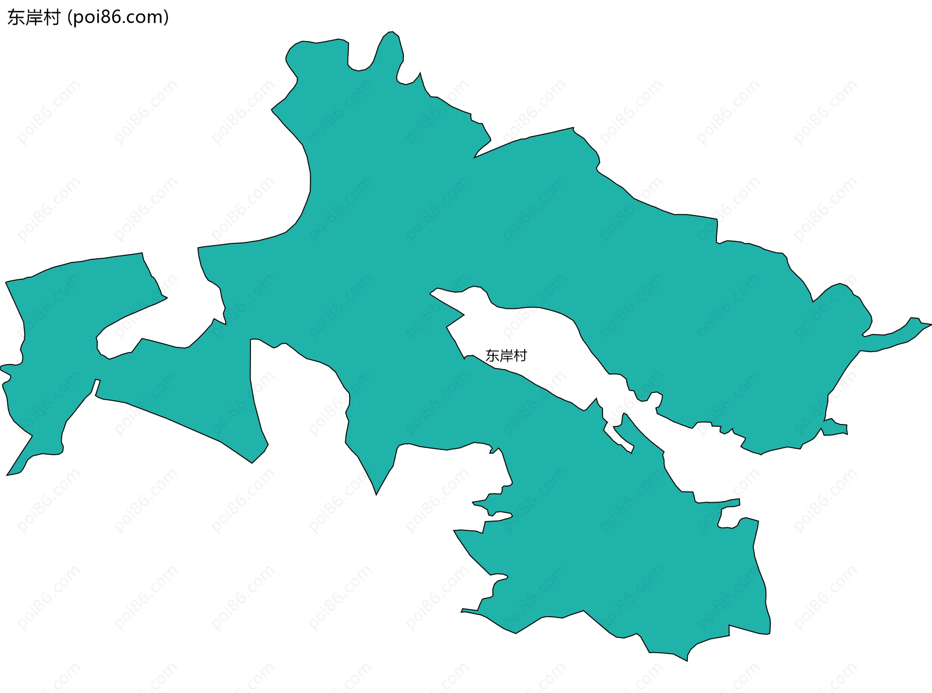 东岸村边界地图
