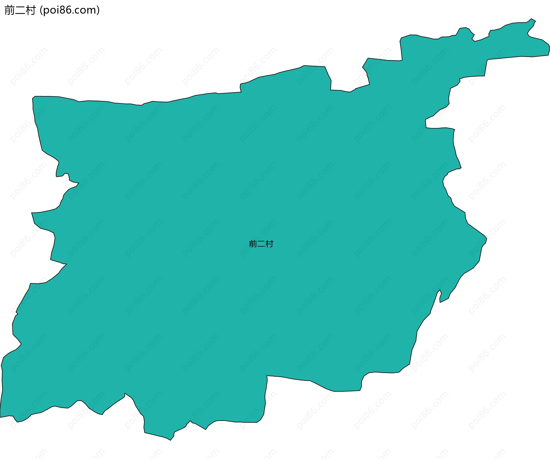 前二村边界地图