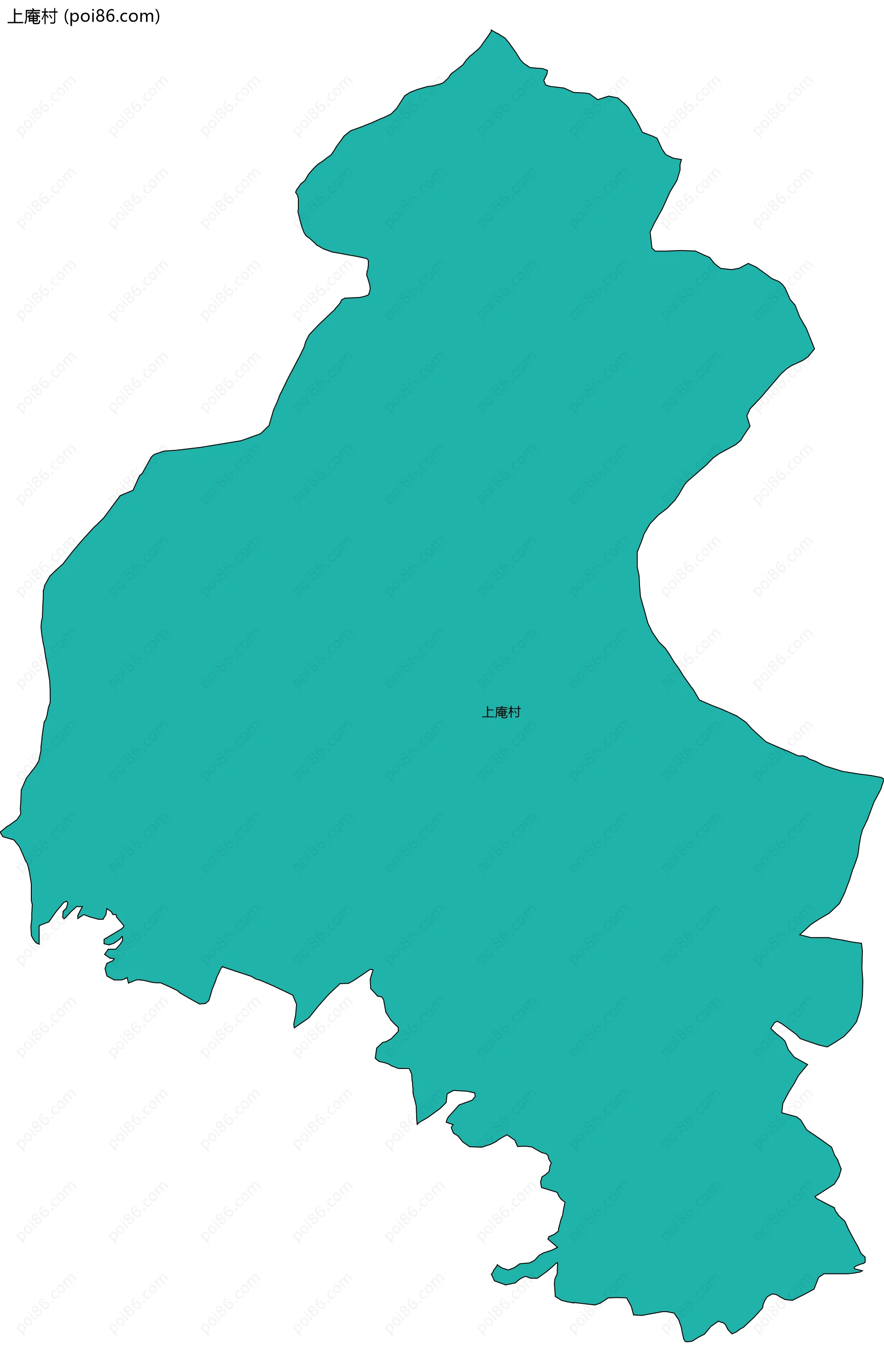 上庵村边界地图