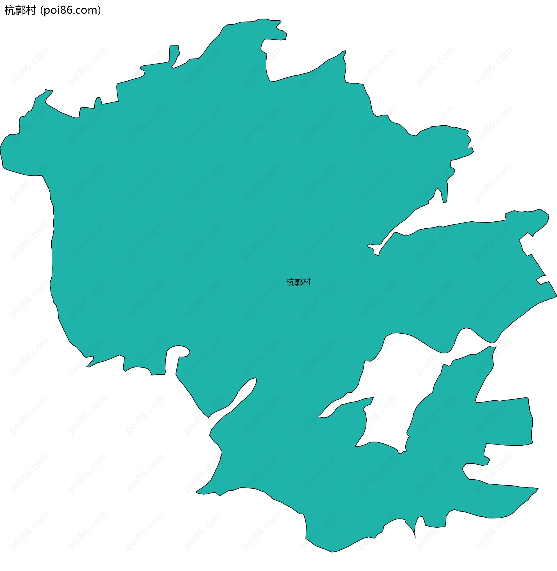 杭郭村边界地图