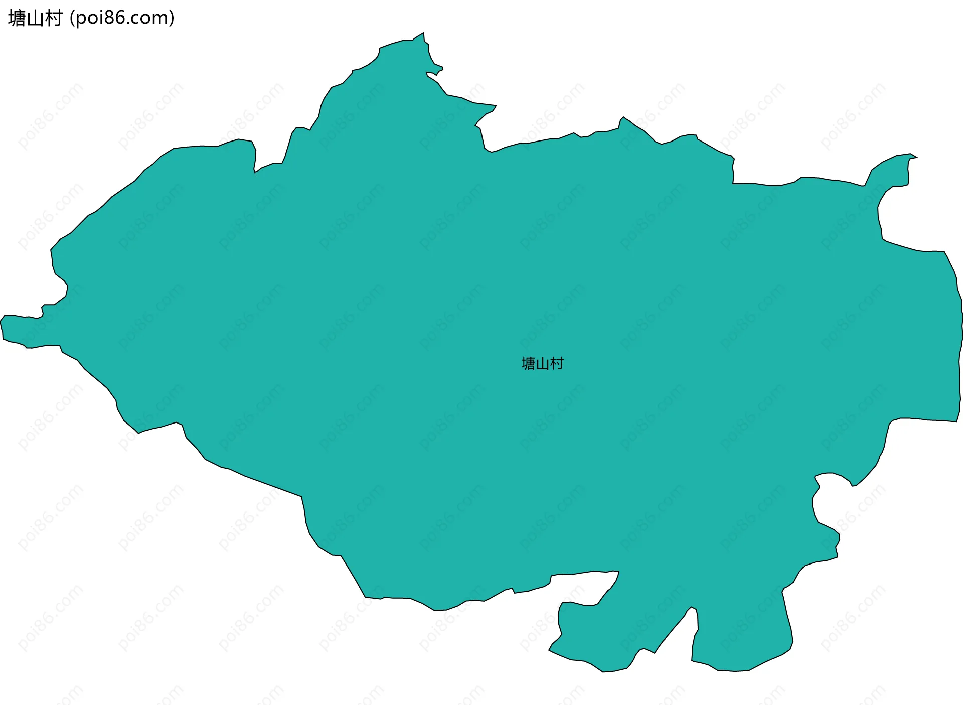 塘山村边界地图