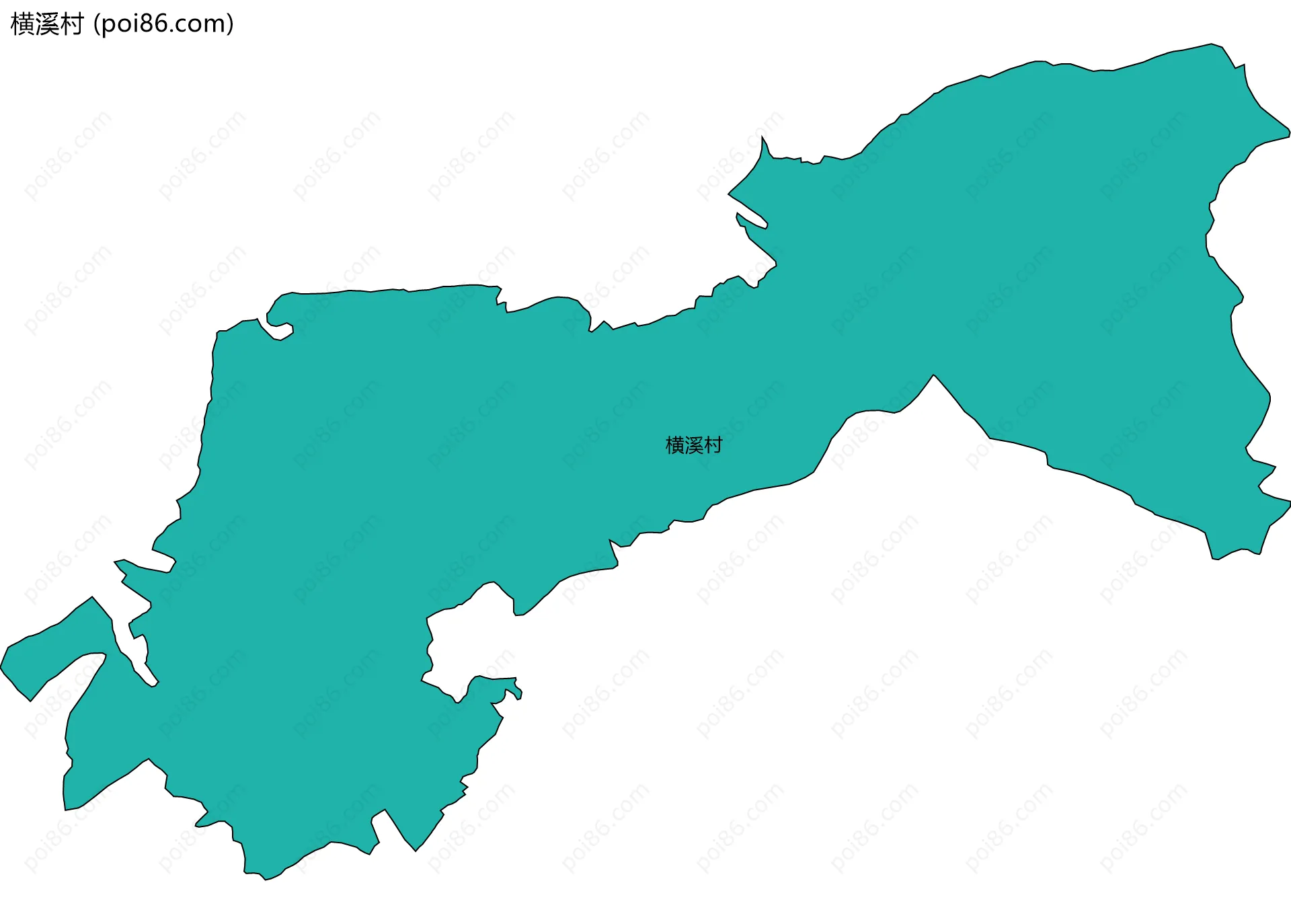 横溪村边界地图