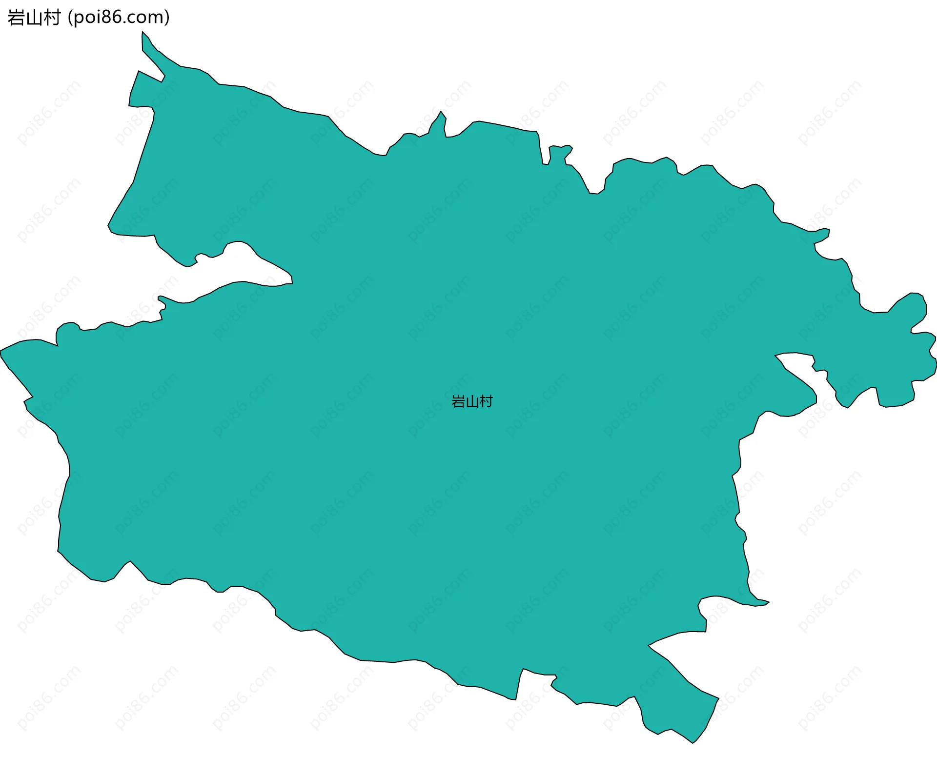 岩山村边界地图