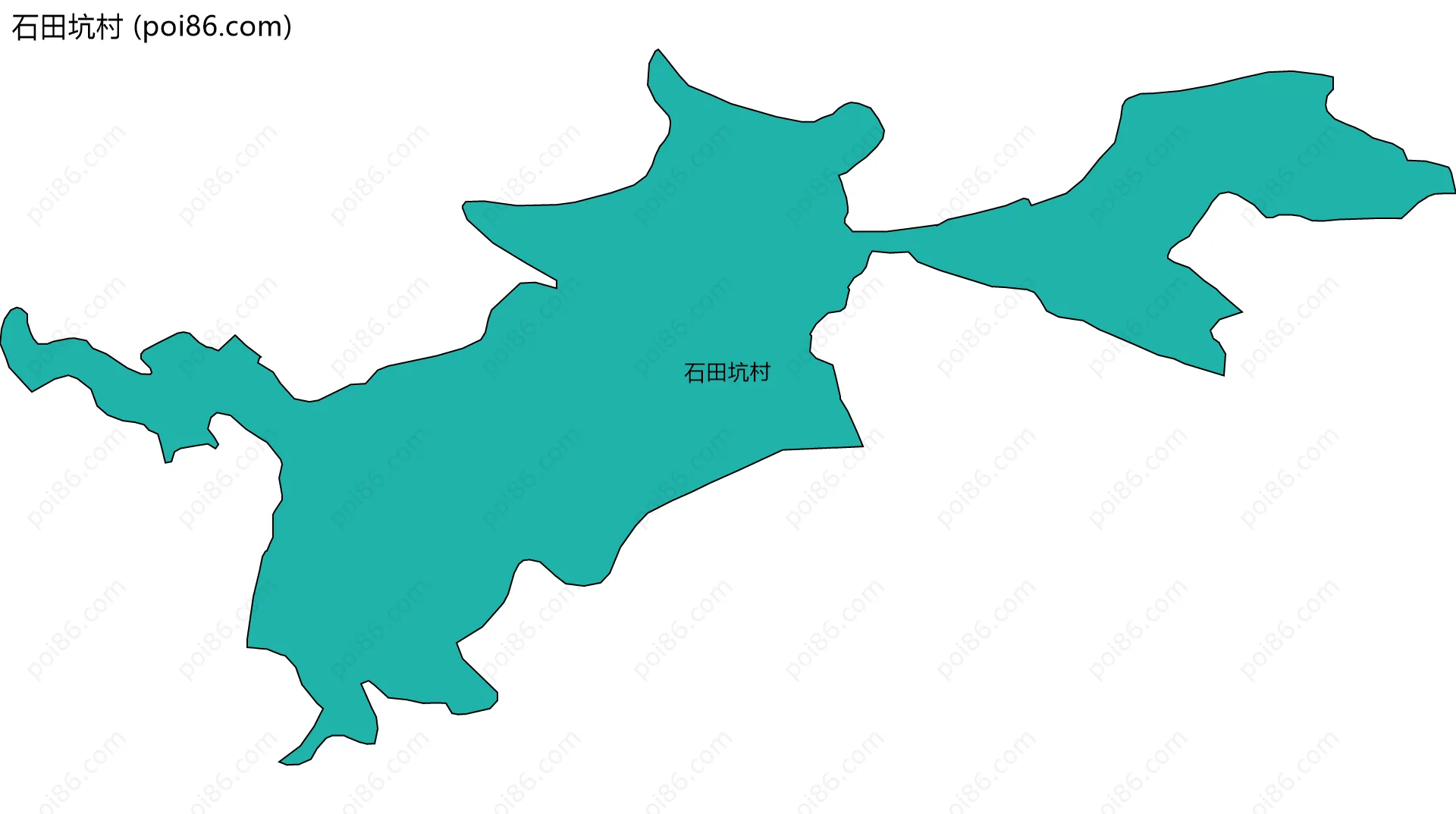 石田坑村边界地图