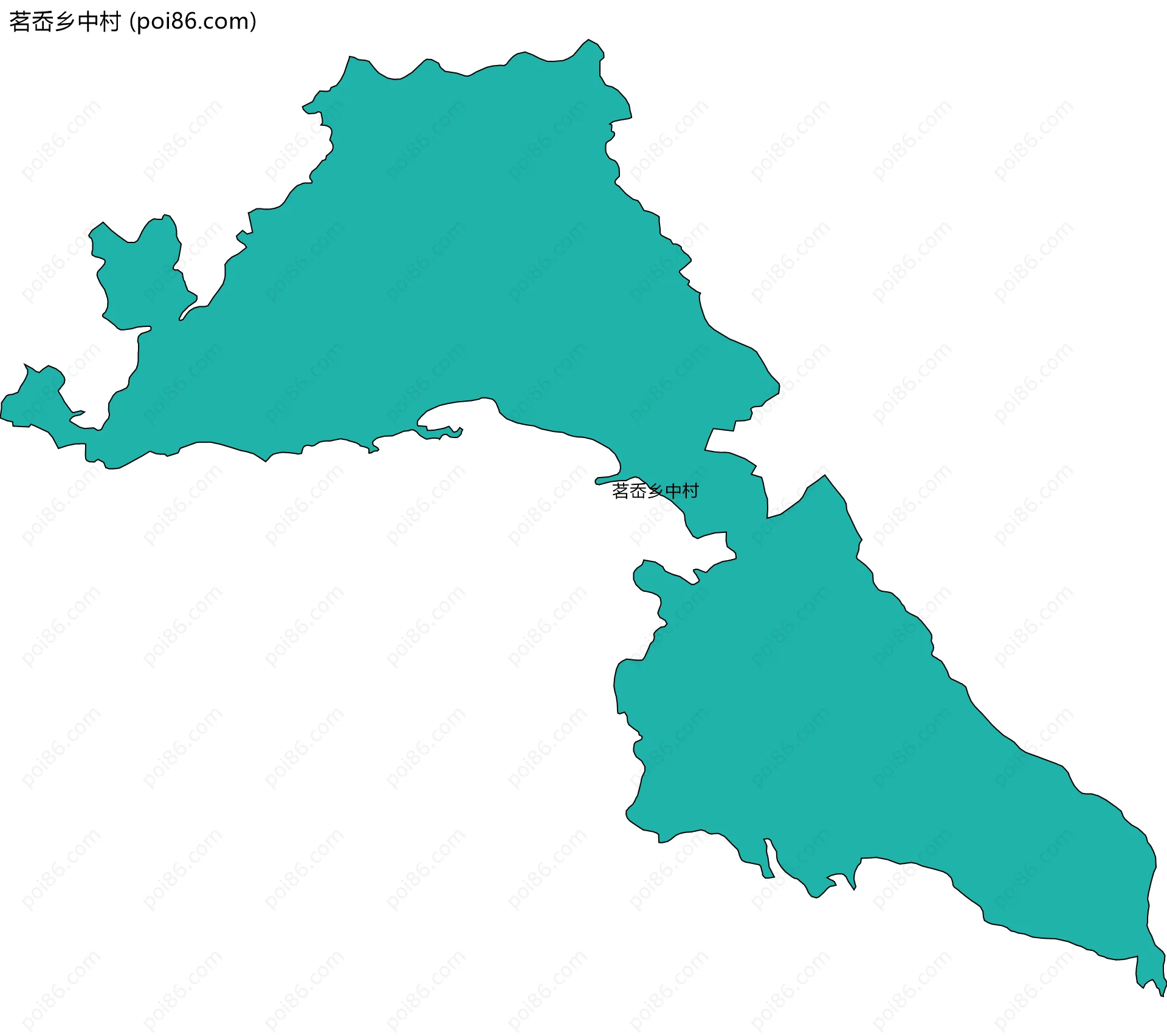 茗岙乡中村边界地图