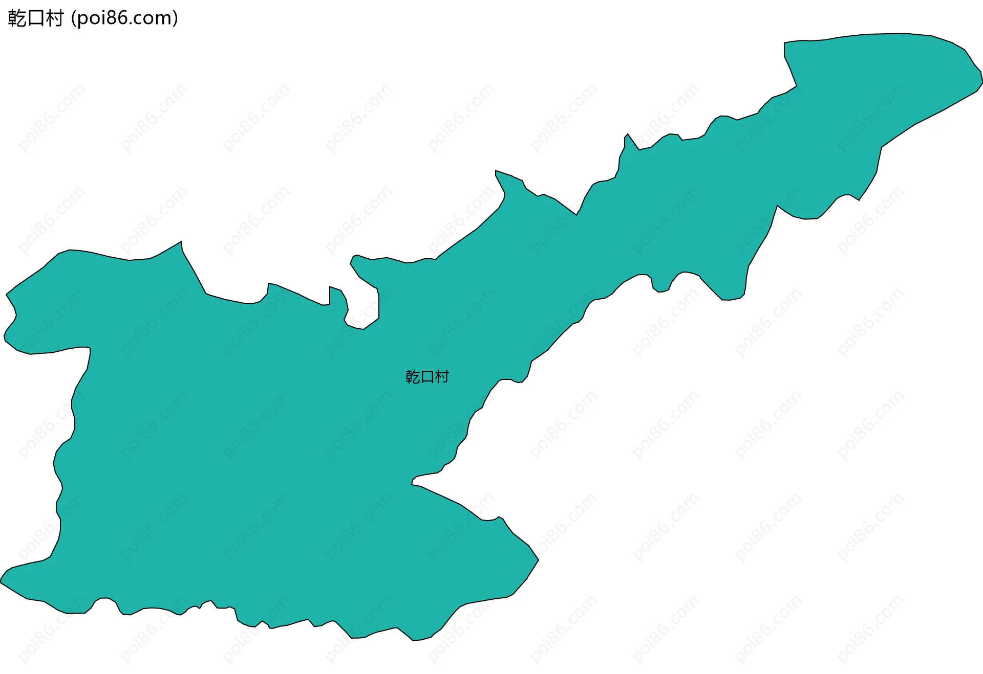 乾口村边界地图