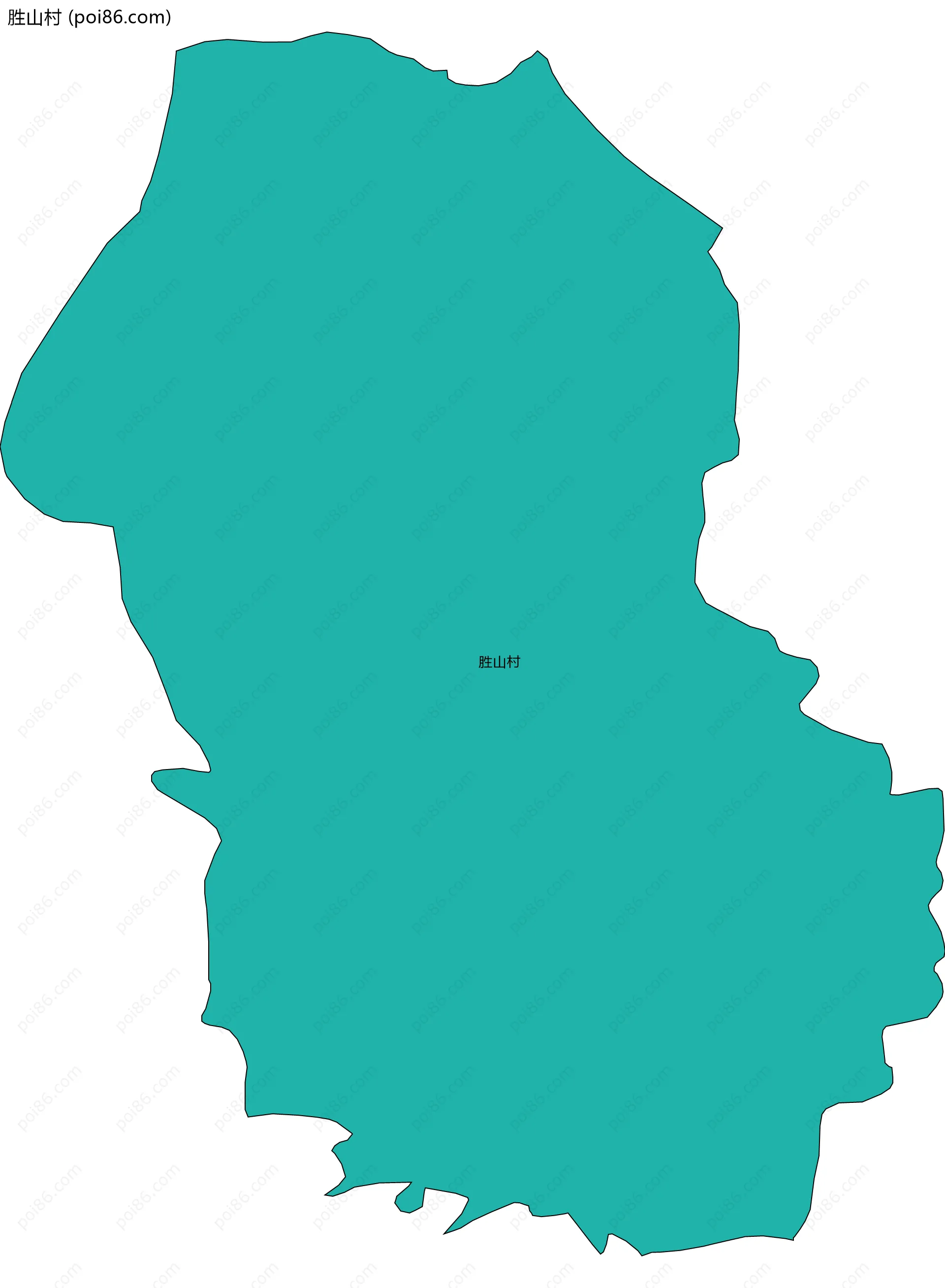 胜山村边界地图