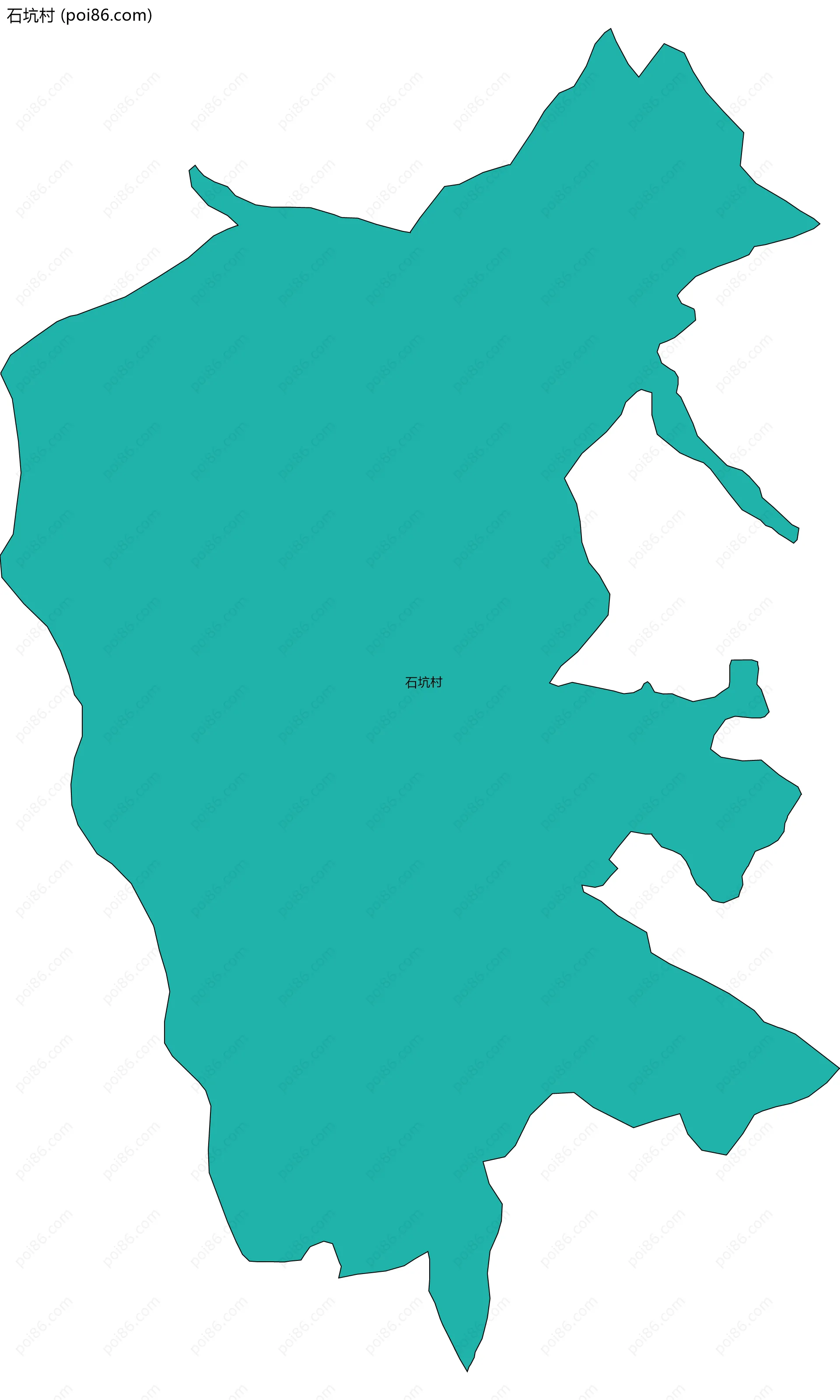 石坑村边界地图