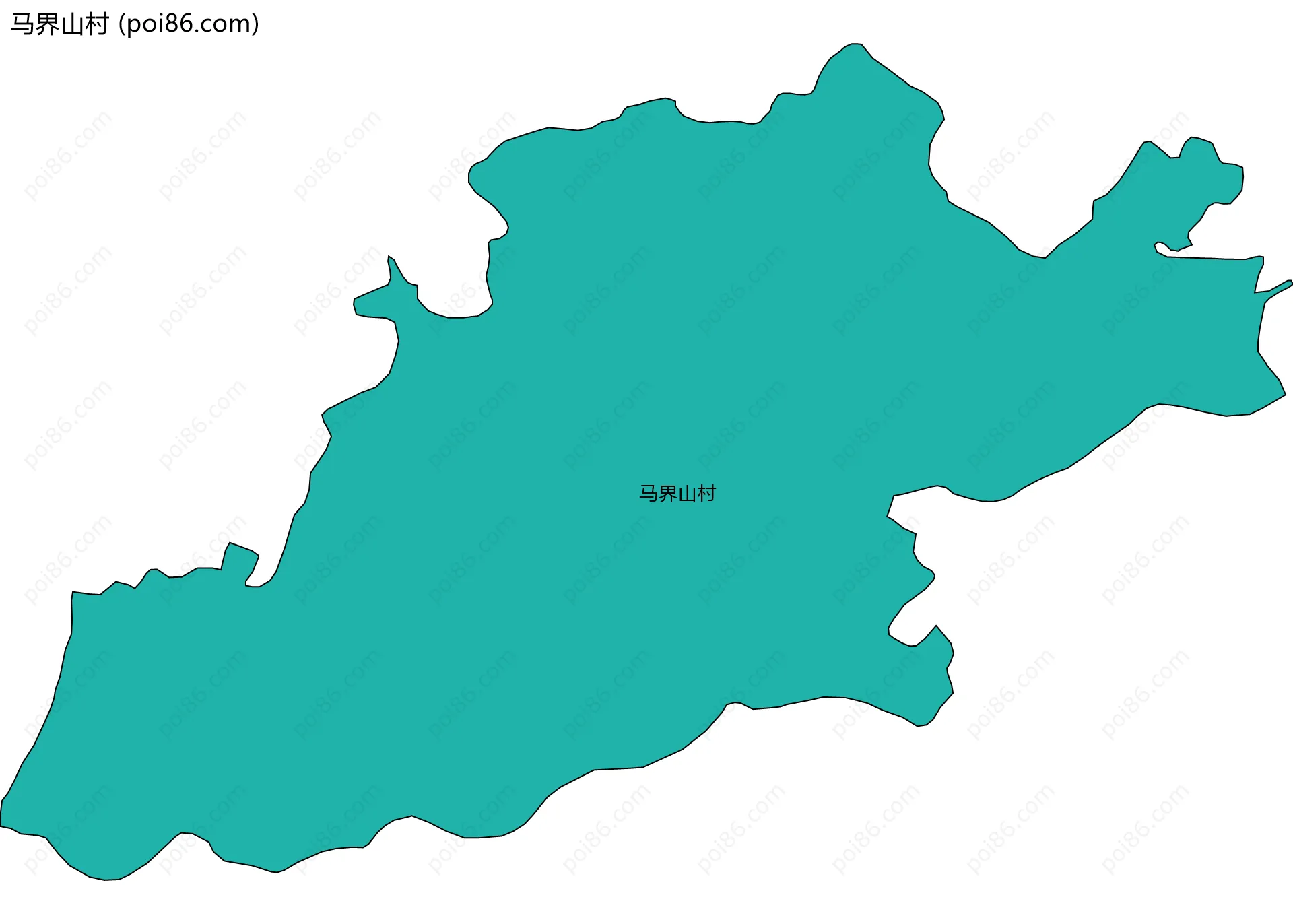 马界山村边界地图