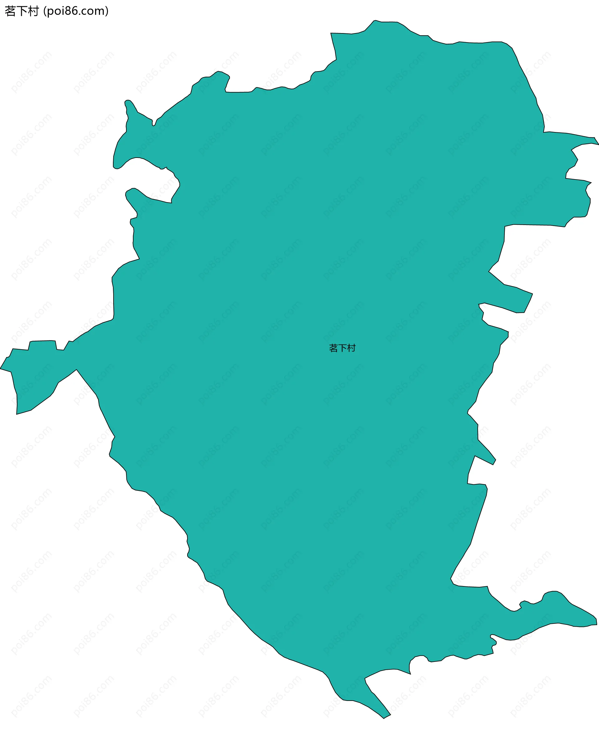 茗下村边界地图