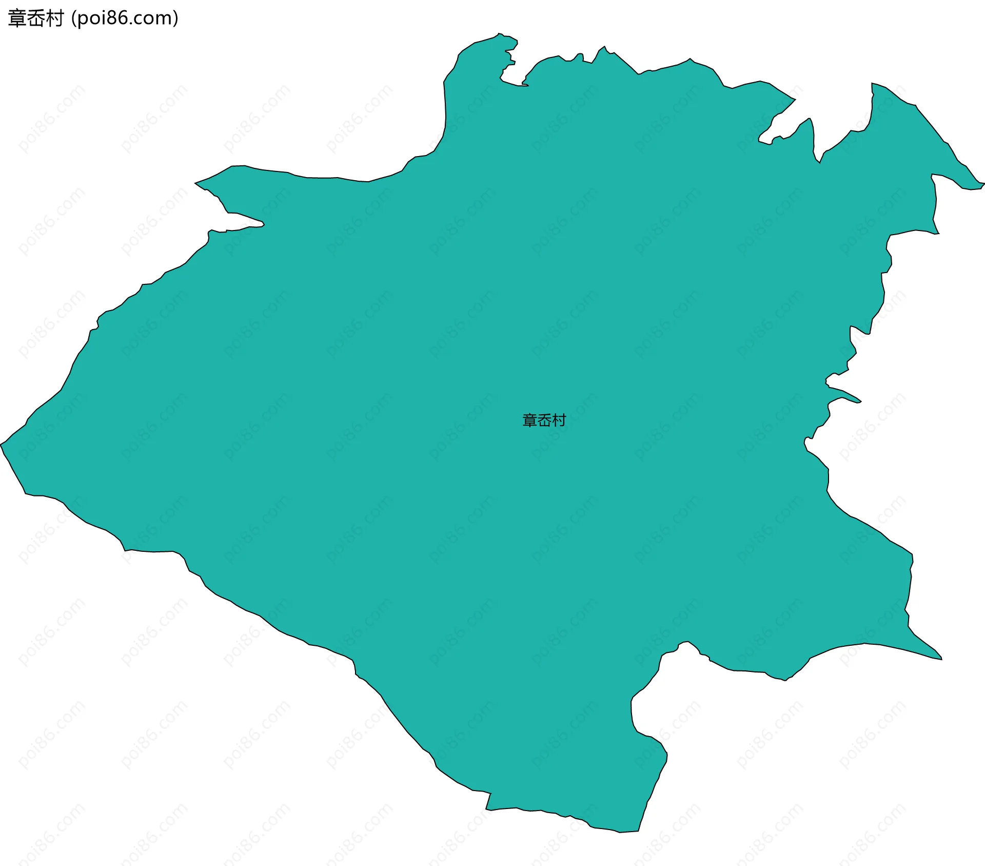 章岙村边界地图