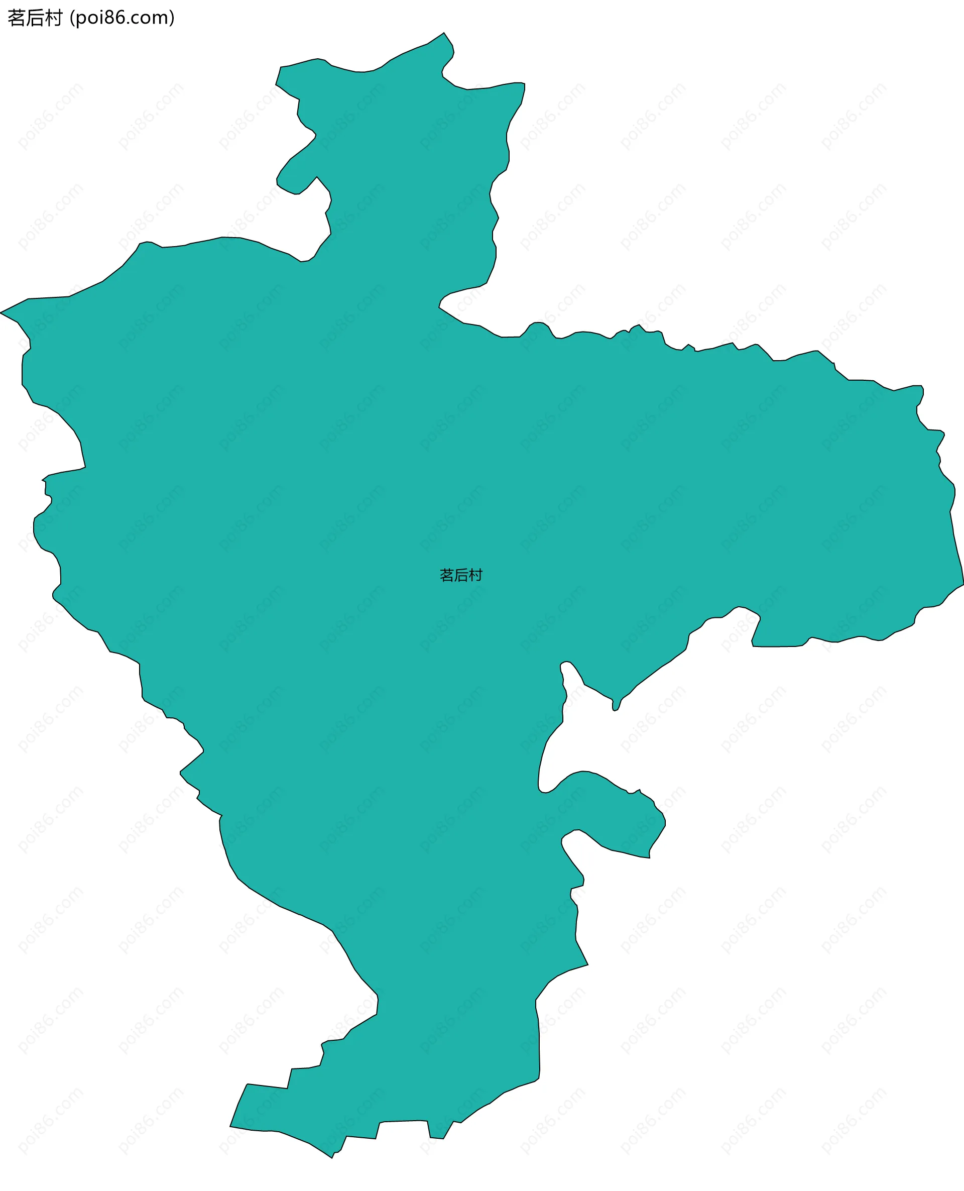 茗后村边界地图