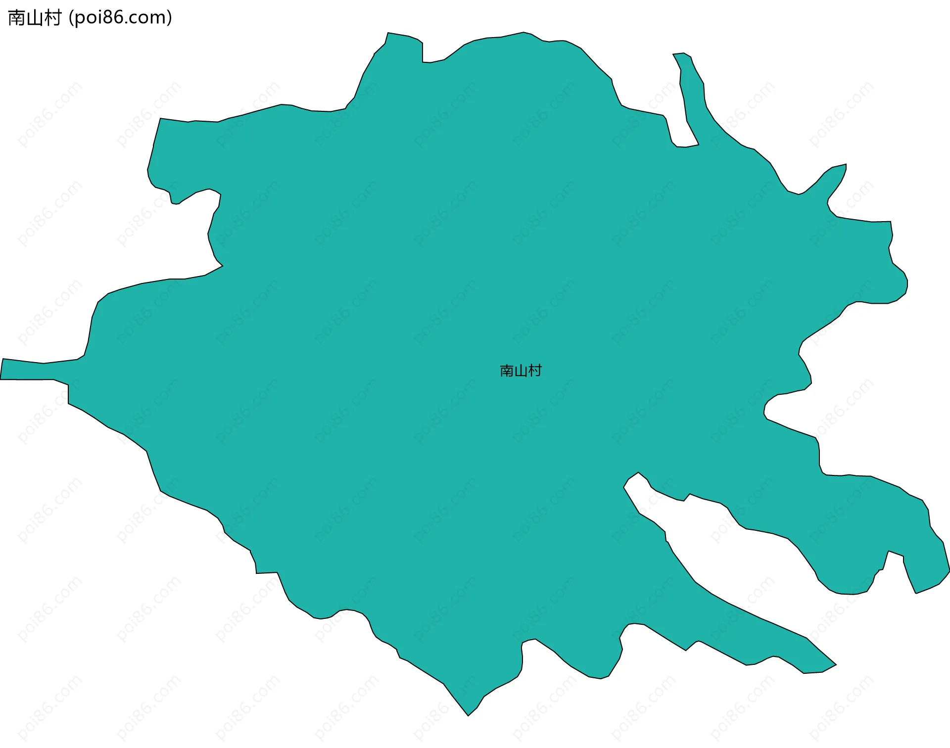 南山村边界地图