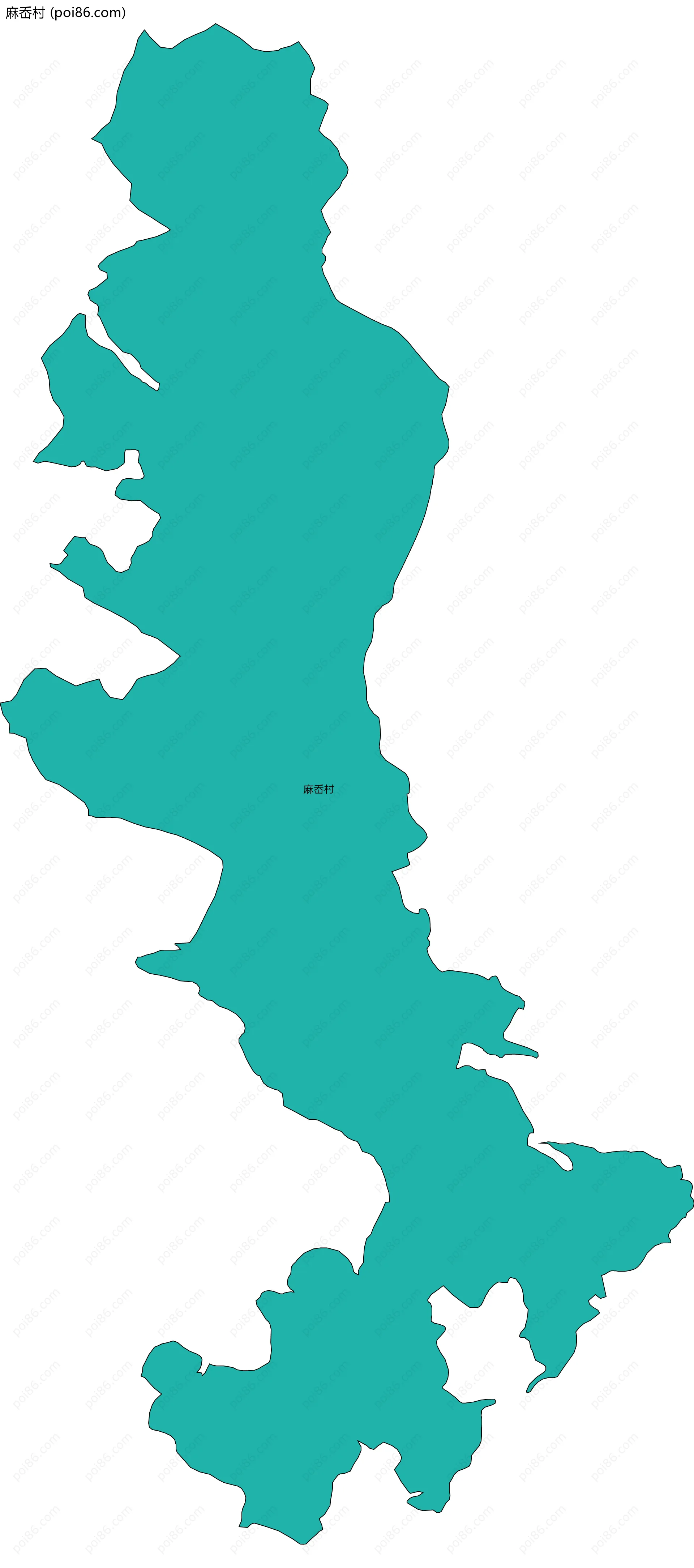 麻岙村边界地图