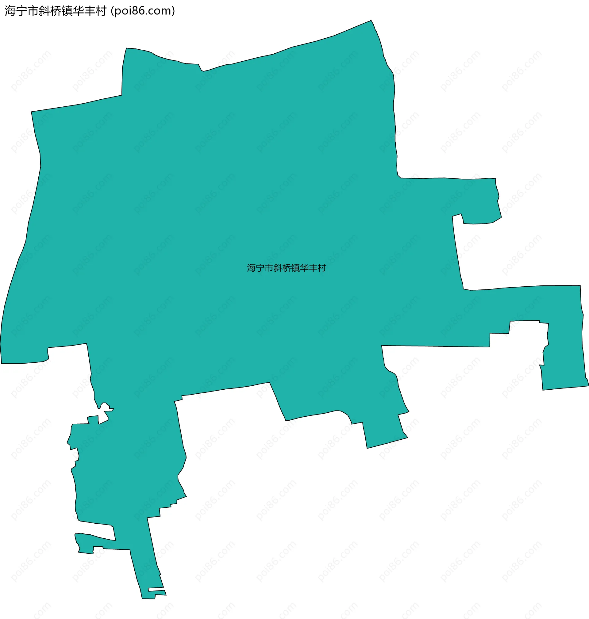海宁市斜桥镇华丰村边界地图