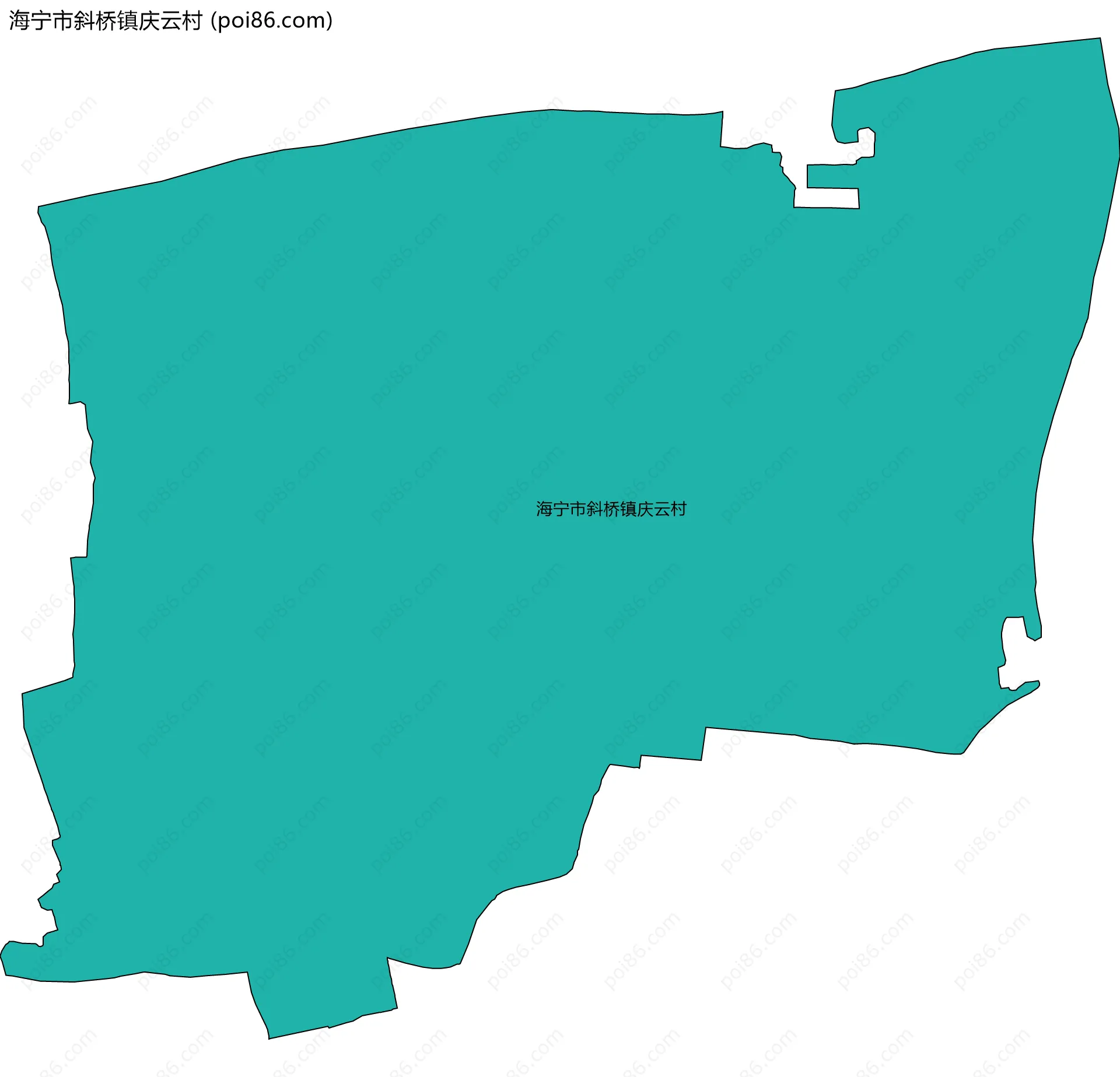 海宁市斜桥镇庆云村边界地图