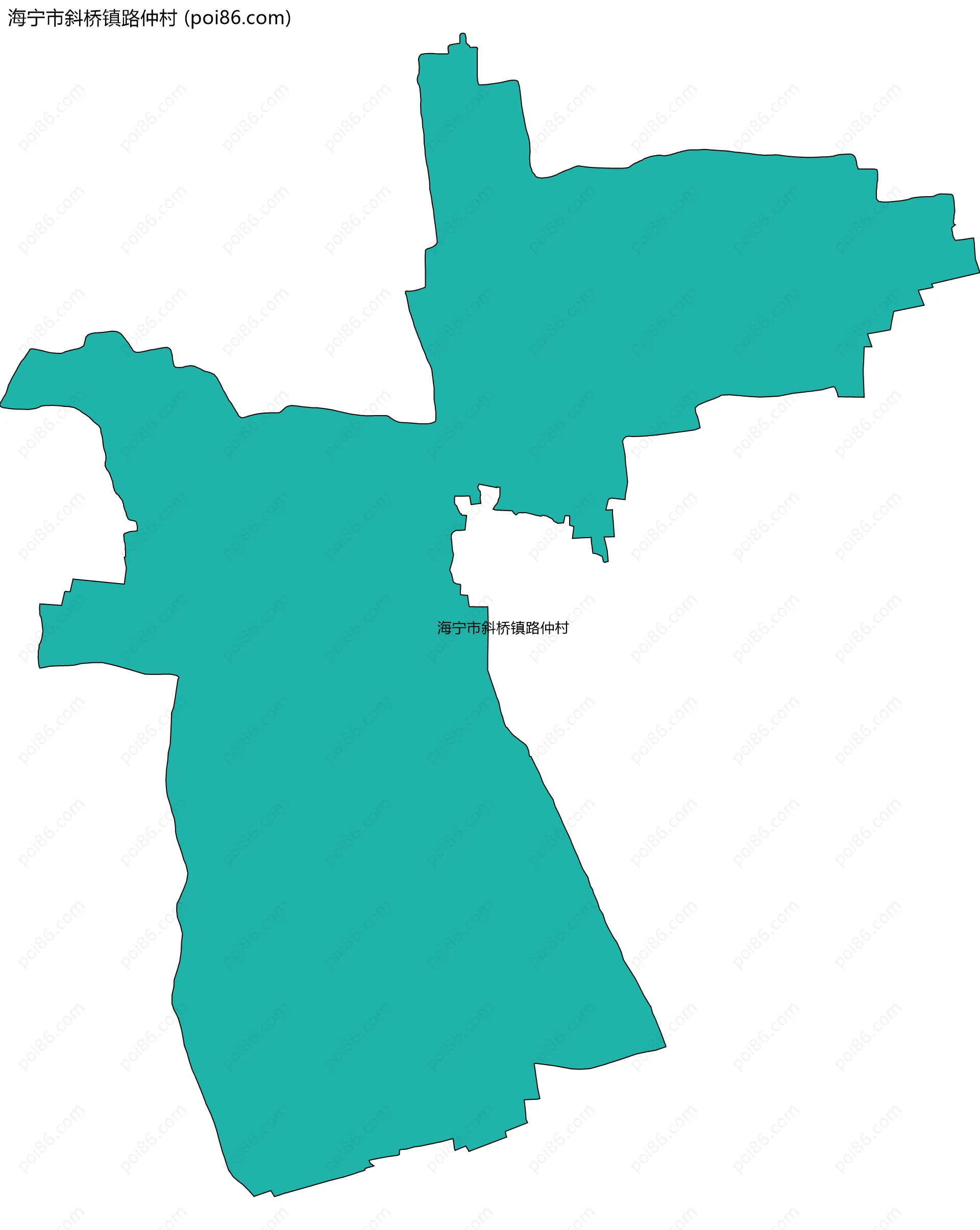 海宁市斜桥镇路仲村边界地图