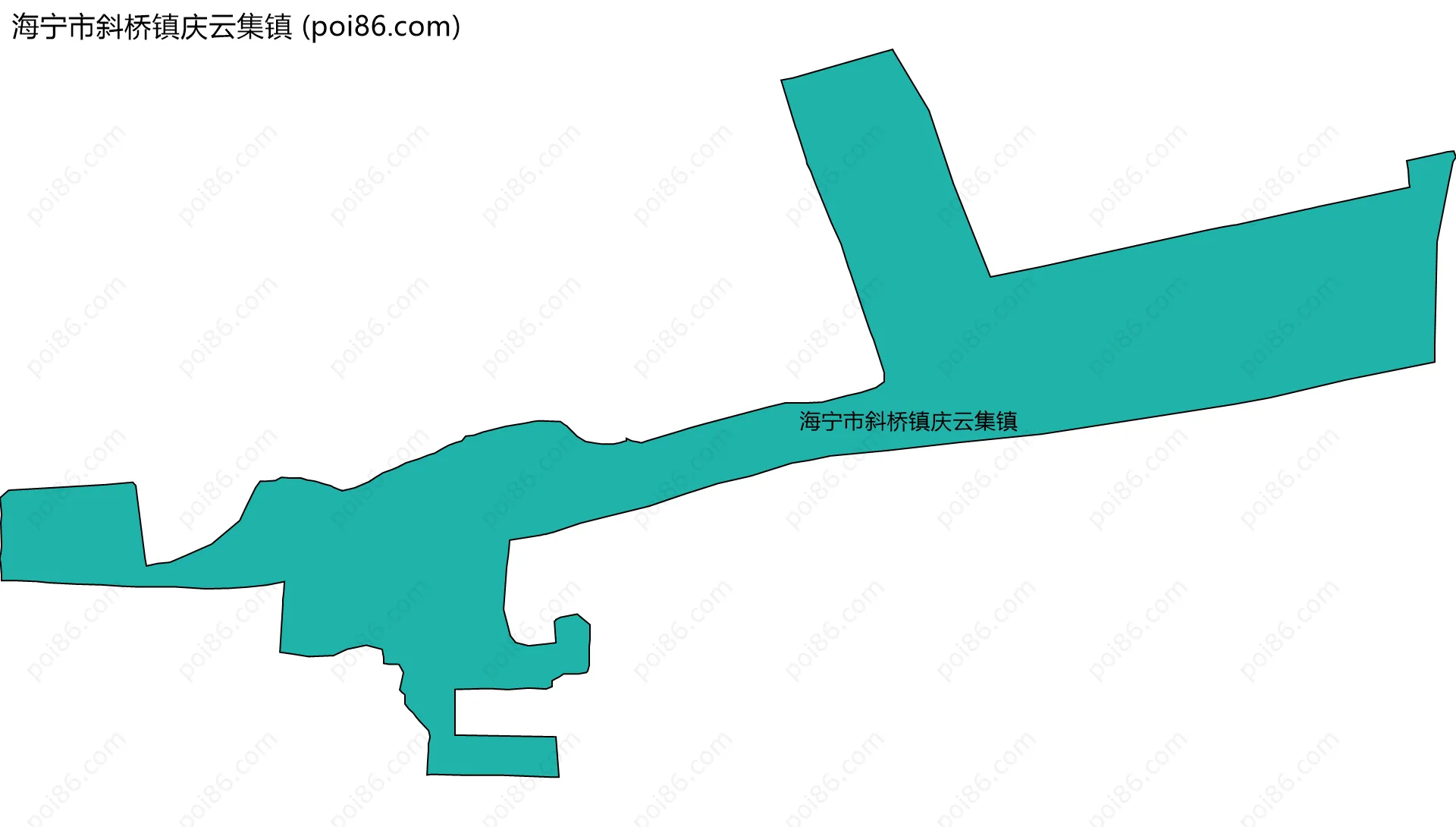 海宁市斜桥镇庆云集镇边界地图