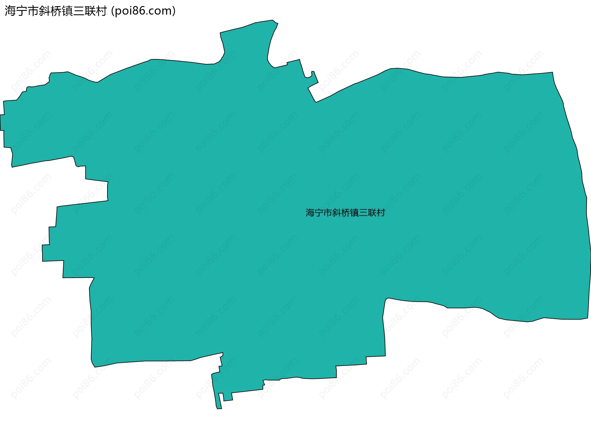 海宁市斜桥镇三联村边界地图