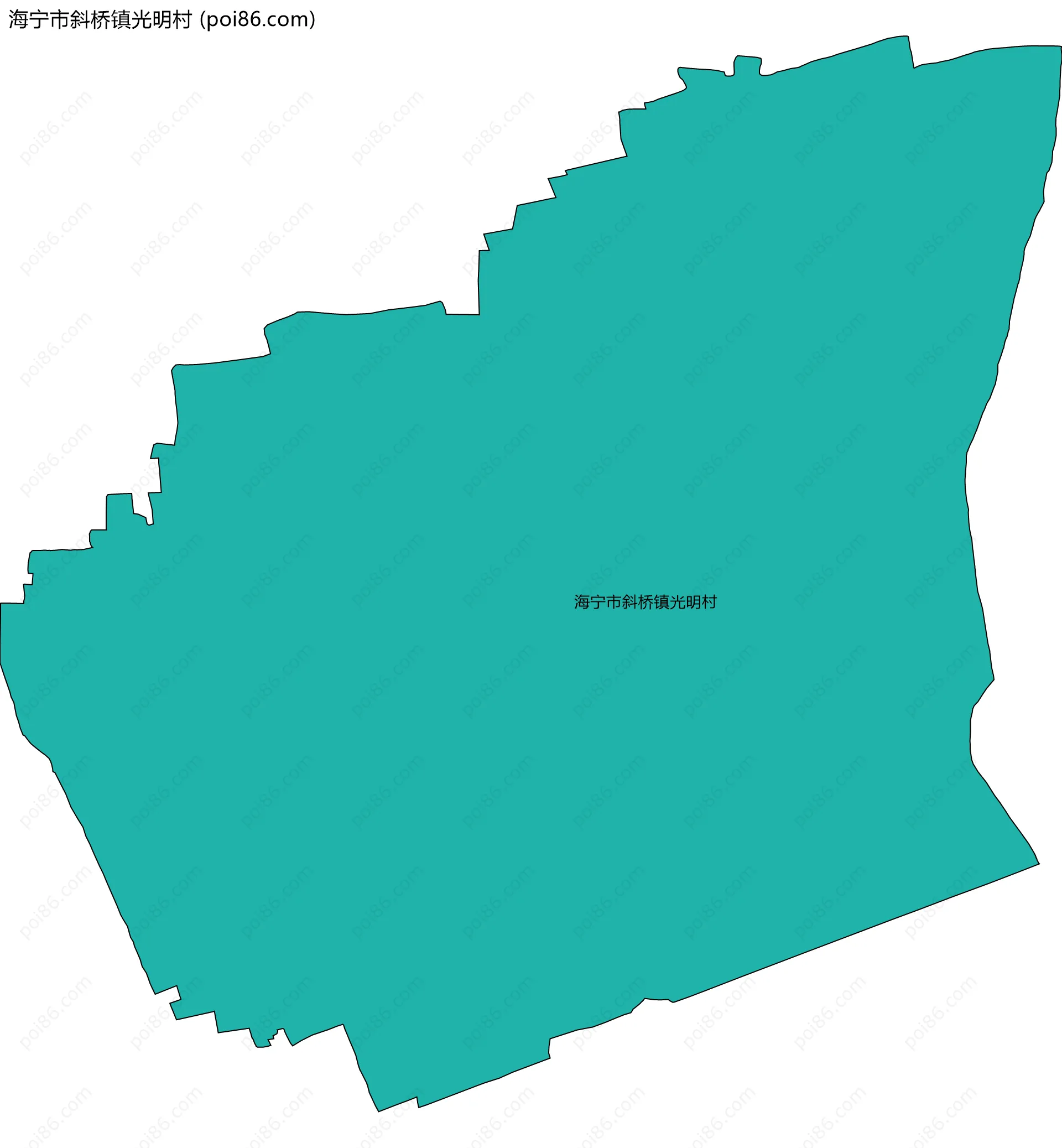 海宁市斜桥镇光明村边界地图