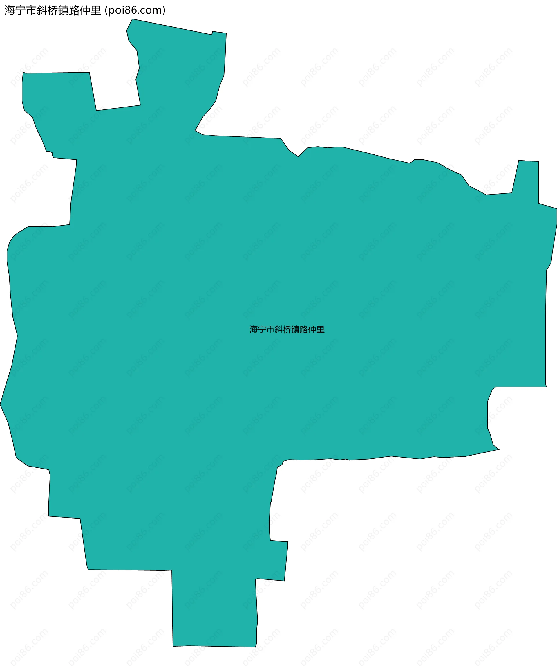 海宁市斜桥镇路仲里边界地图
