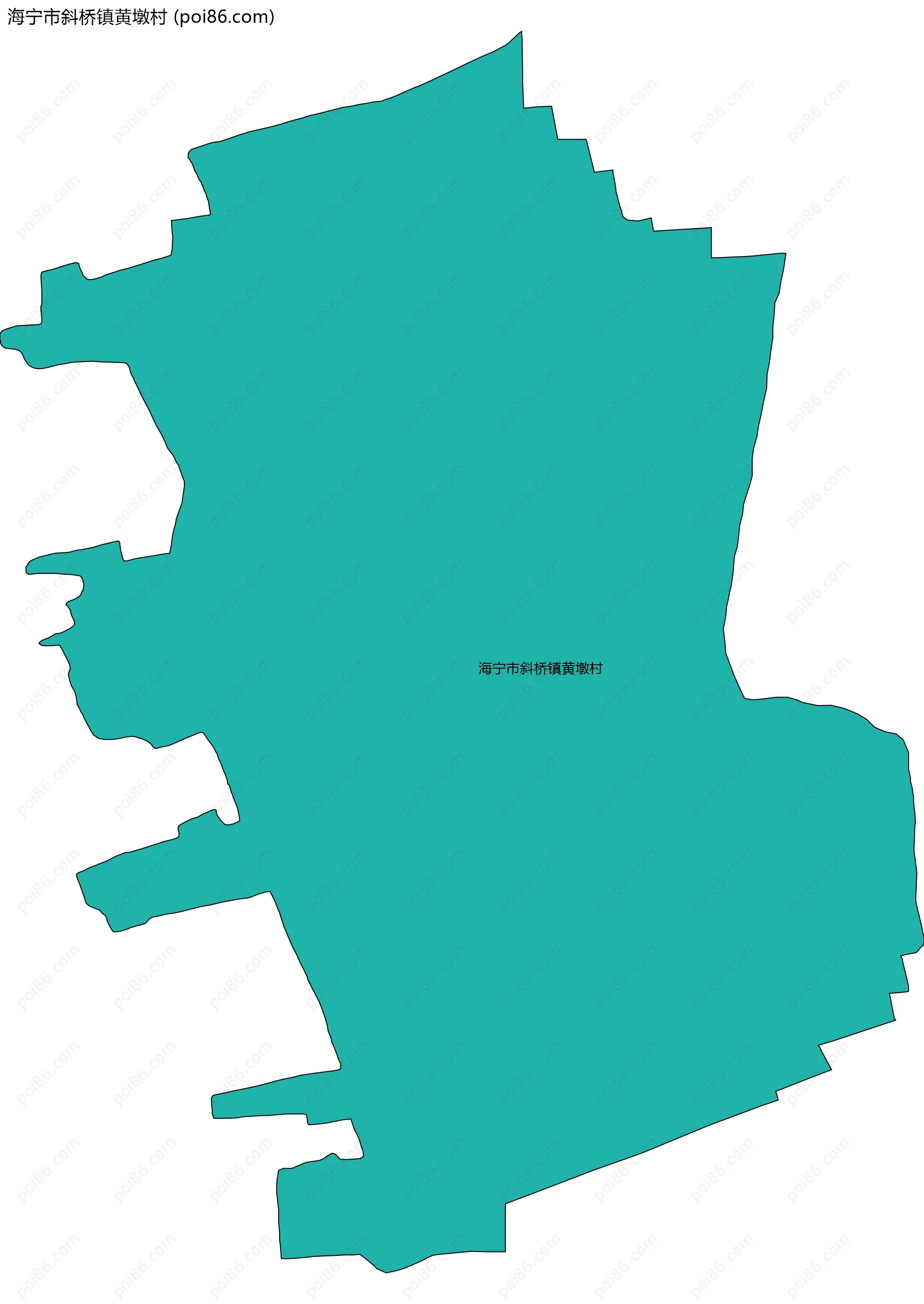 海宁市斜桥镇黄墩村边界地图